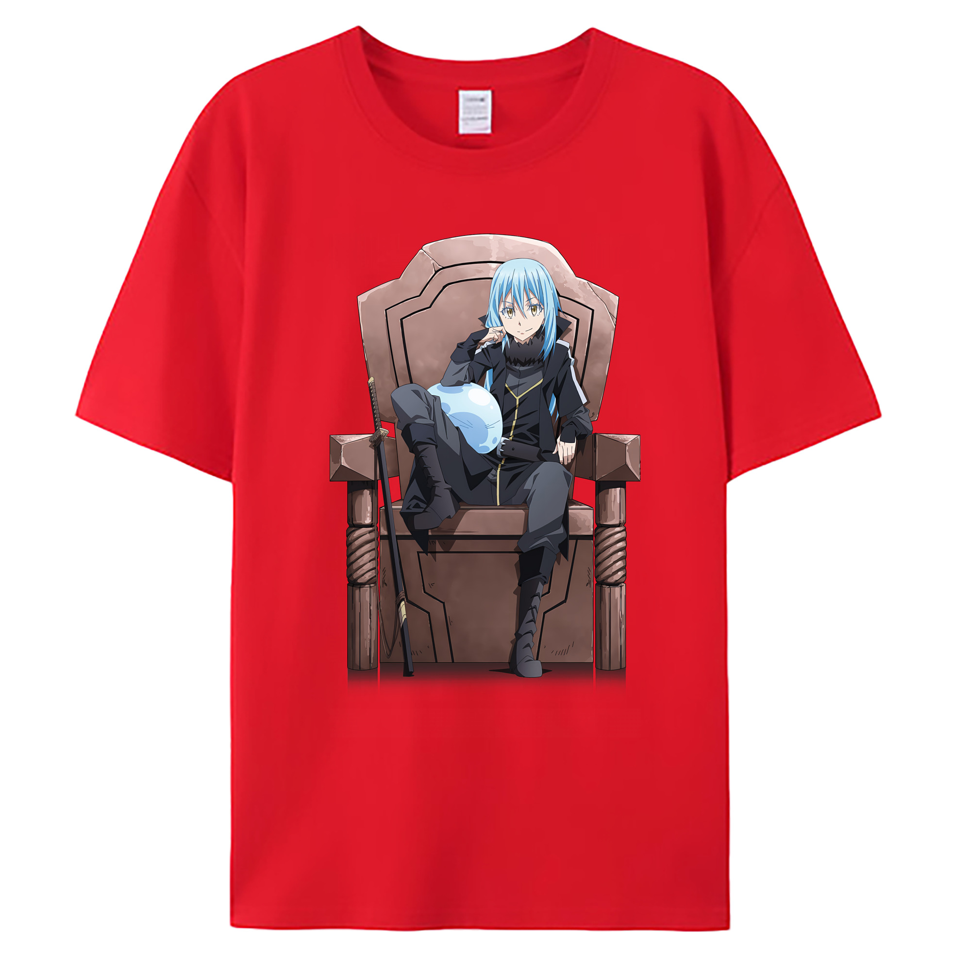 （画像用） 転スラ Regarding Reincarnated to Slime 綿100％ メンズ半袖Tシャツ｜肌触りやわらか＆通気性