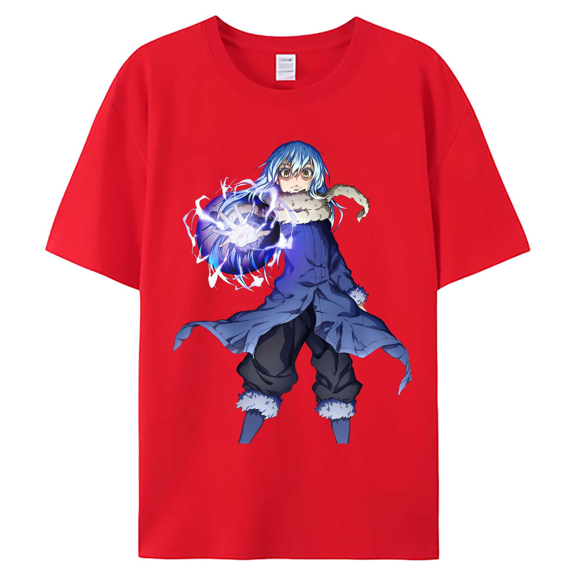 （画像用） 転スラ Regarding Reincarnated to Slime 綿100％ メンズ半袖Tシャツ｜肌触りやわらか＆通気性