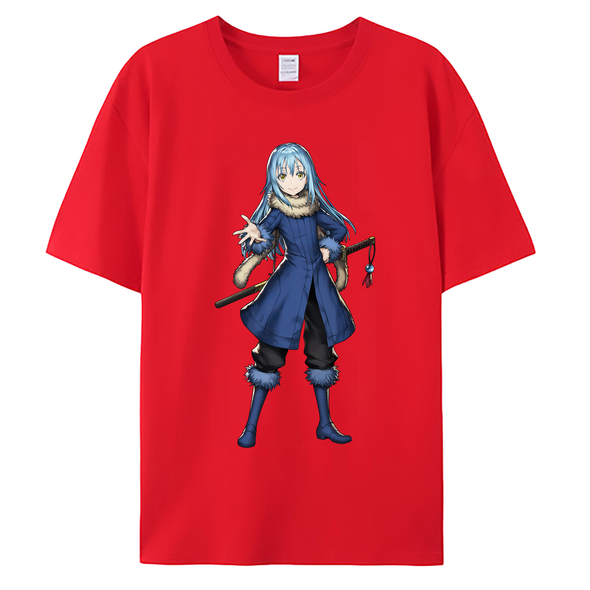 （画像用） 転スラ Regarding Reincarnated to Slime 綿100％ メンズ半袖Tシャツ｜肌触りやわらか＆通気性