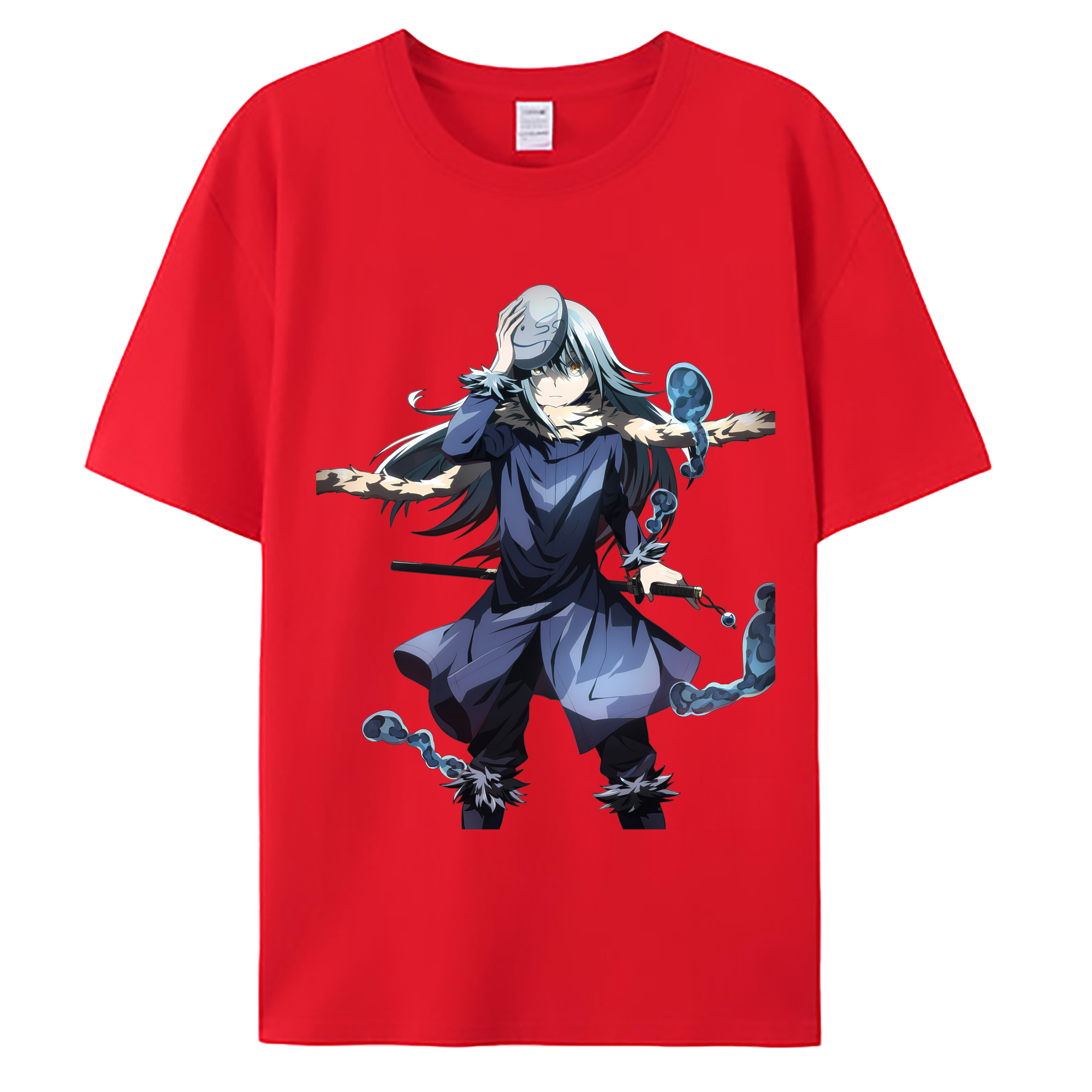 （画像用） 転スラ Regarding Reincarnated to Slime 綿100％ メンズ半袖Tシャツ｜肌触りやわらか＆通気性