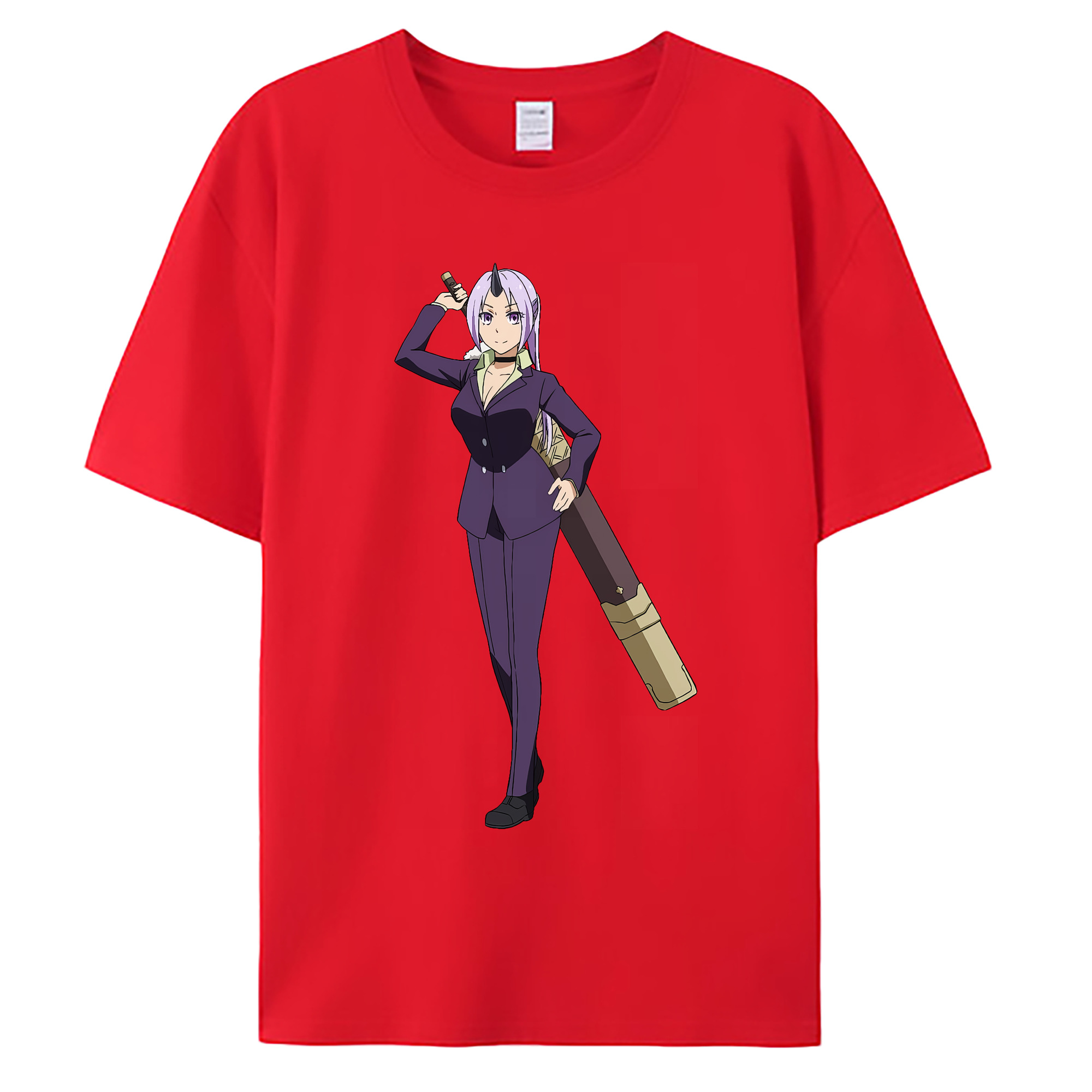 （画像用） 転スラ Regarding Reincarnated to Slime 綿100％ メンズ半袖Tシャツ｜肌触りやわらか＆通気性