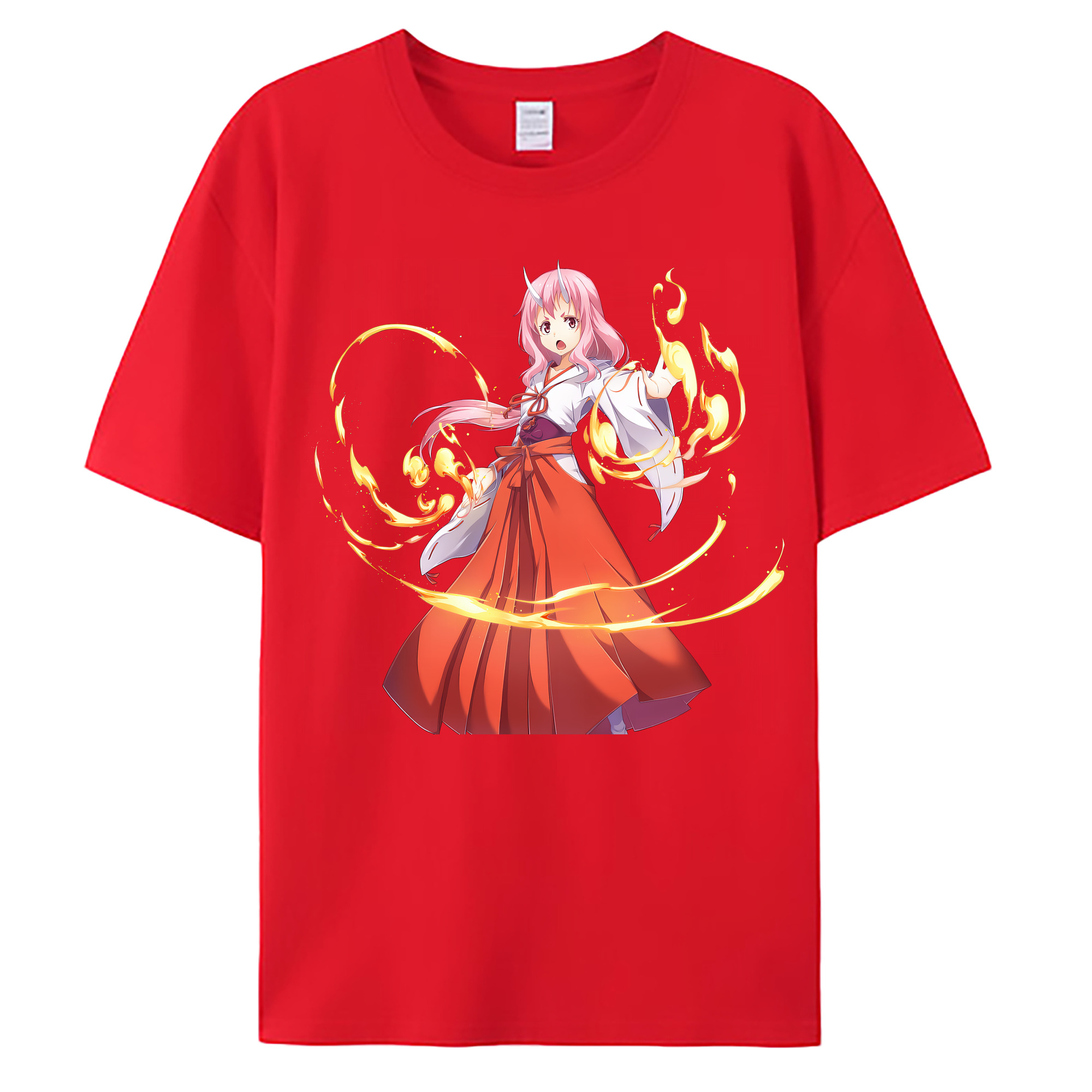 （画像用） 転スラ Regarding Reincarnated to Slime 綿100％ メンズ半袖Tシャツ｜肌触りやわらか＆通気性