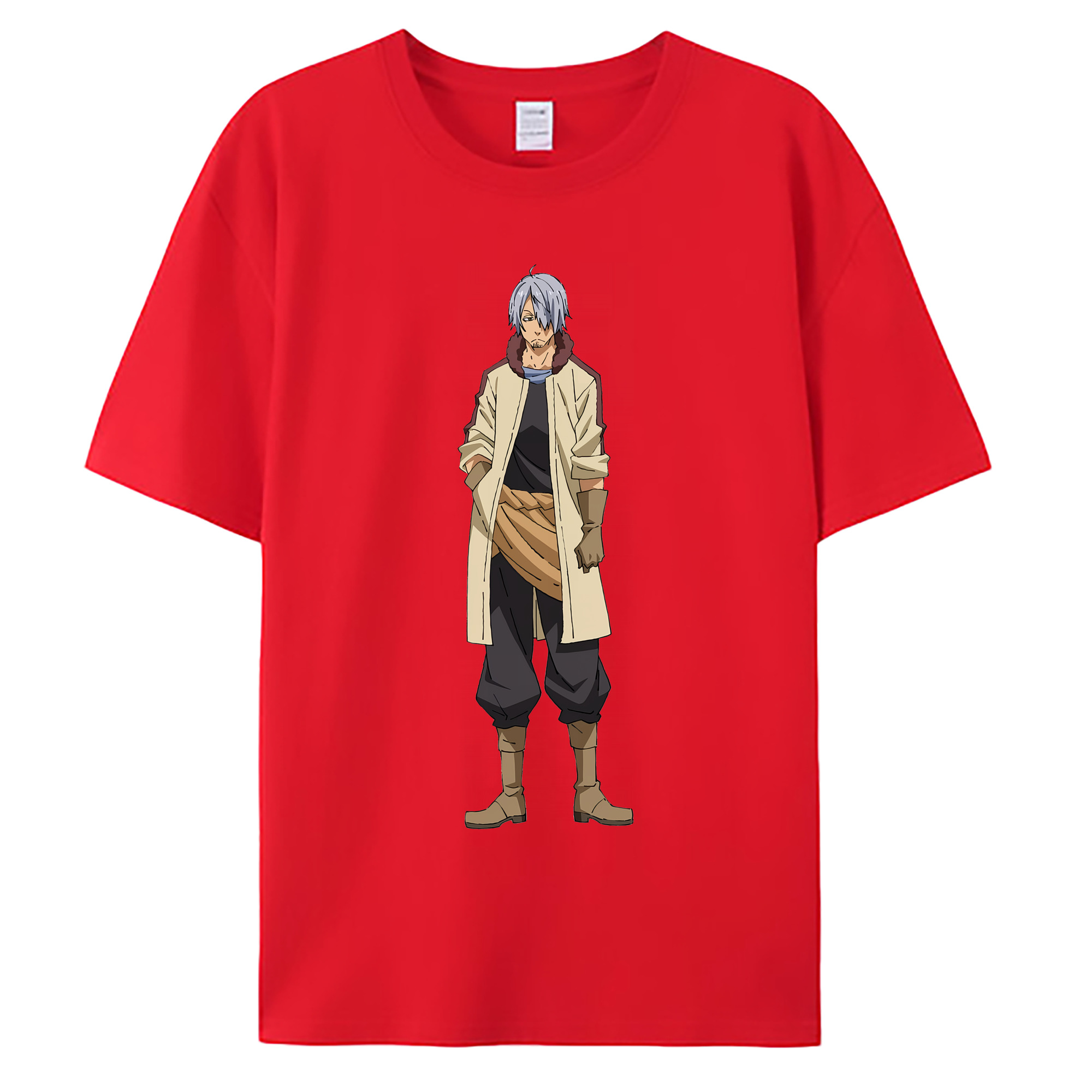 （画像用） 転スラ Regarding Reincarnated to Slime 綿100％ メンズ半袖Tシャツ｜肌触りやわらか＆通気性