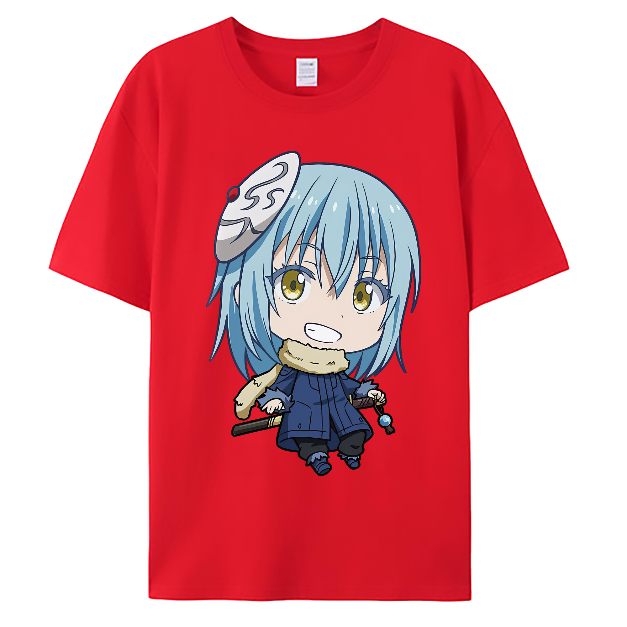 （画像用） 転スラ Regarding Reincarnated to Slime 綿100％ メンズ半袖Tシャツ｜肌触りやわらか＆通気性