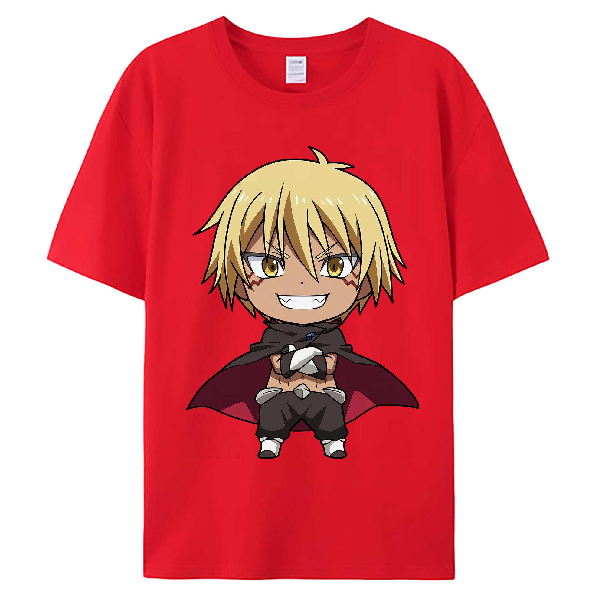 （画像用） 転スラ Regarding Reincarnated to Slime 綿100％ メンズ半袖Tシャツ｜肌触りやわらか＆通気性