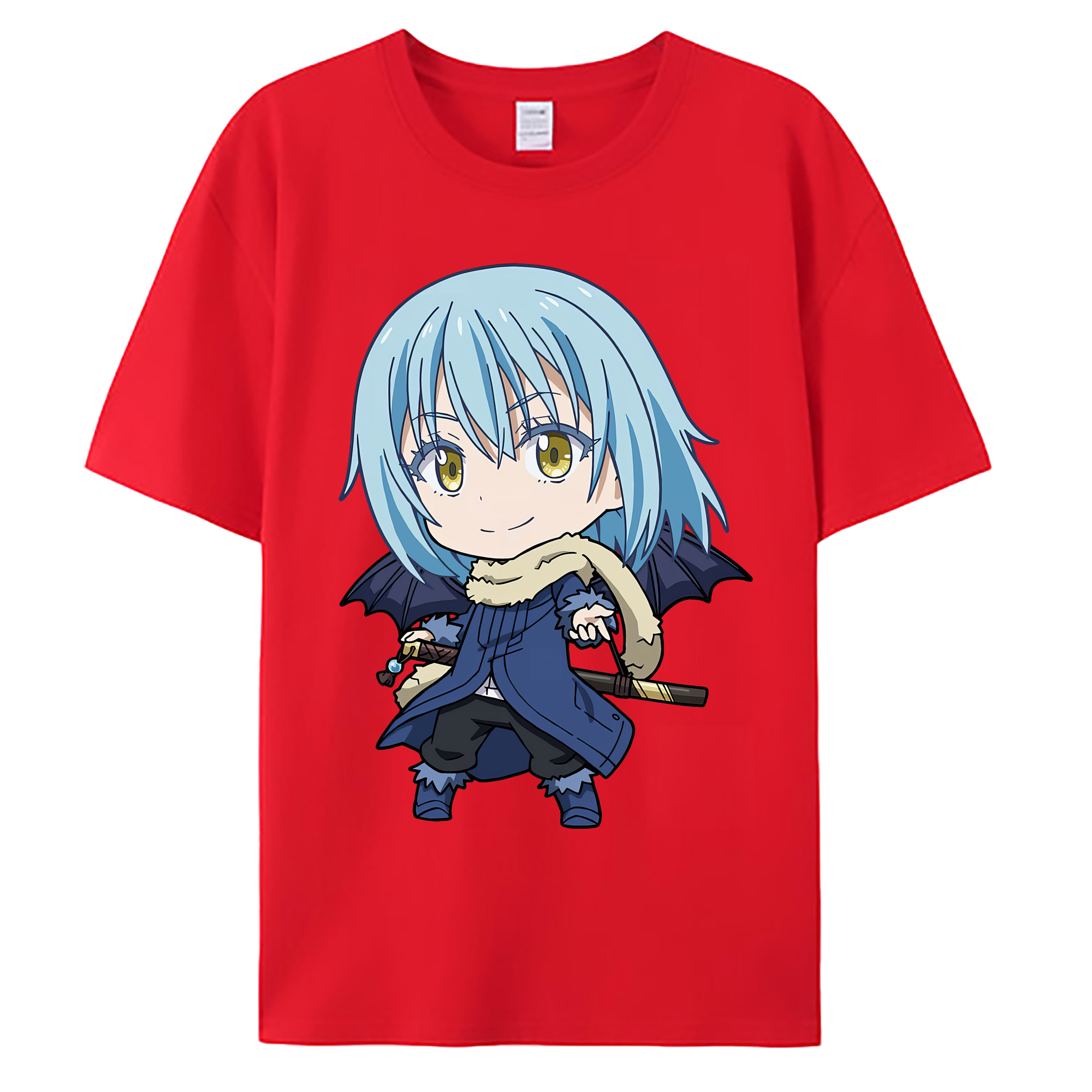 （画像用） 転スラ Regarding Reincarnated to Slime 綿100％ メンズ半袖Tシャツ｜肌触りやわらか＆通気性