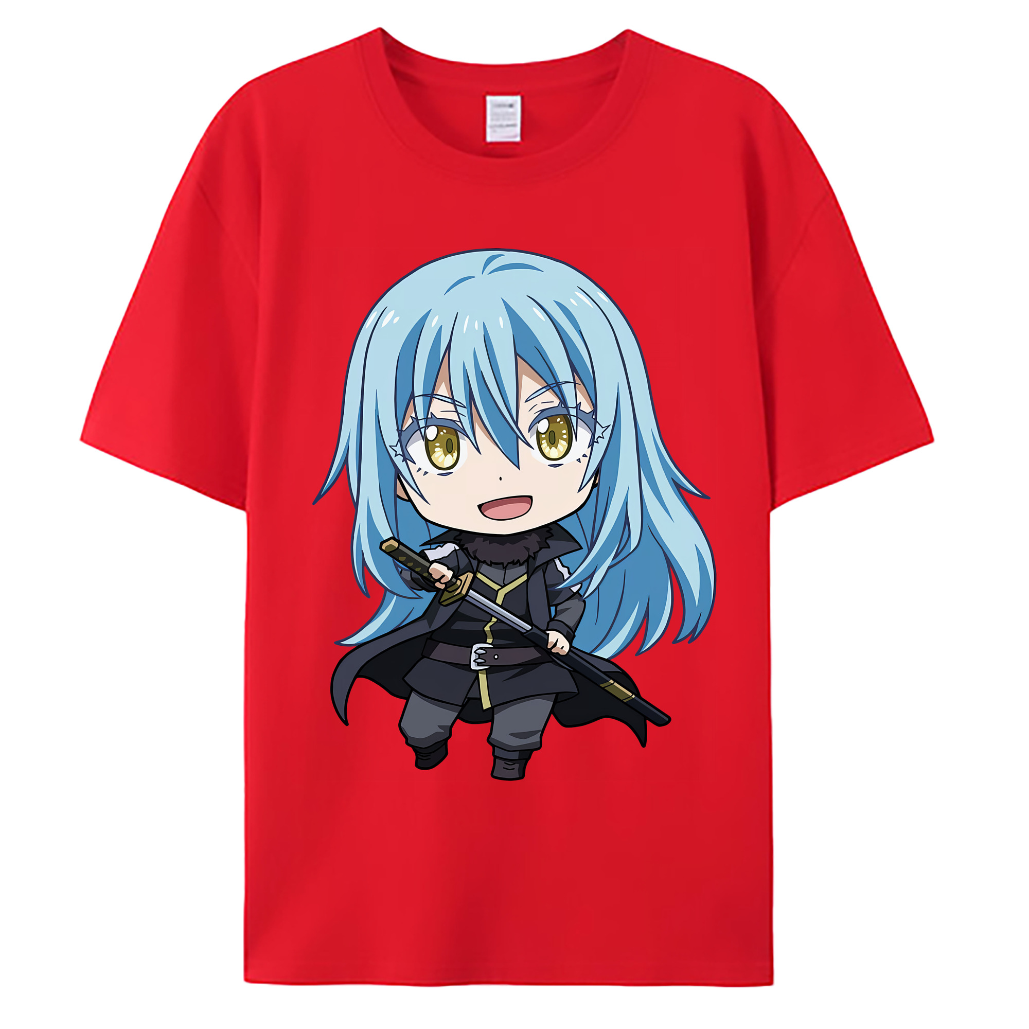 （画像用） 転スラ Regarding Reincarnated to Slime 綿100％ メンズ半袖Tシャツ｜肌触りやわらか＆通気性