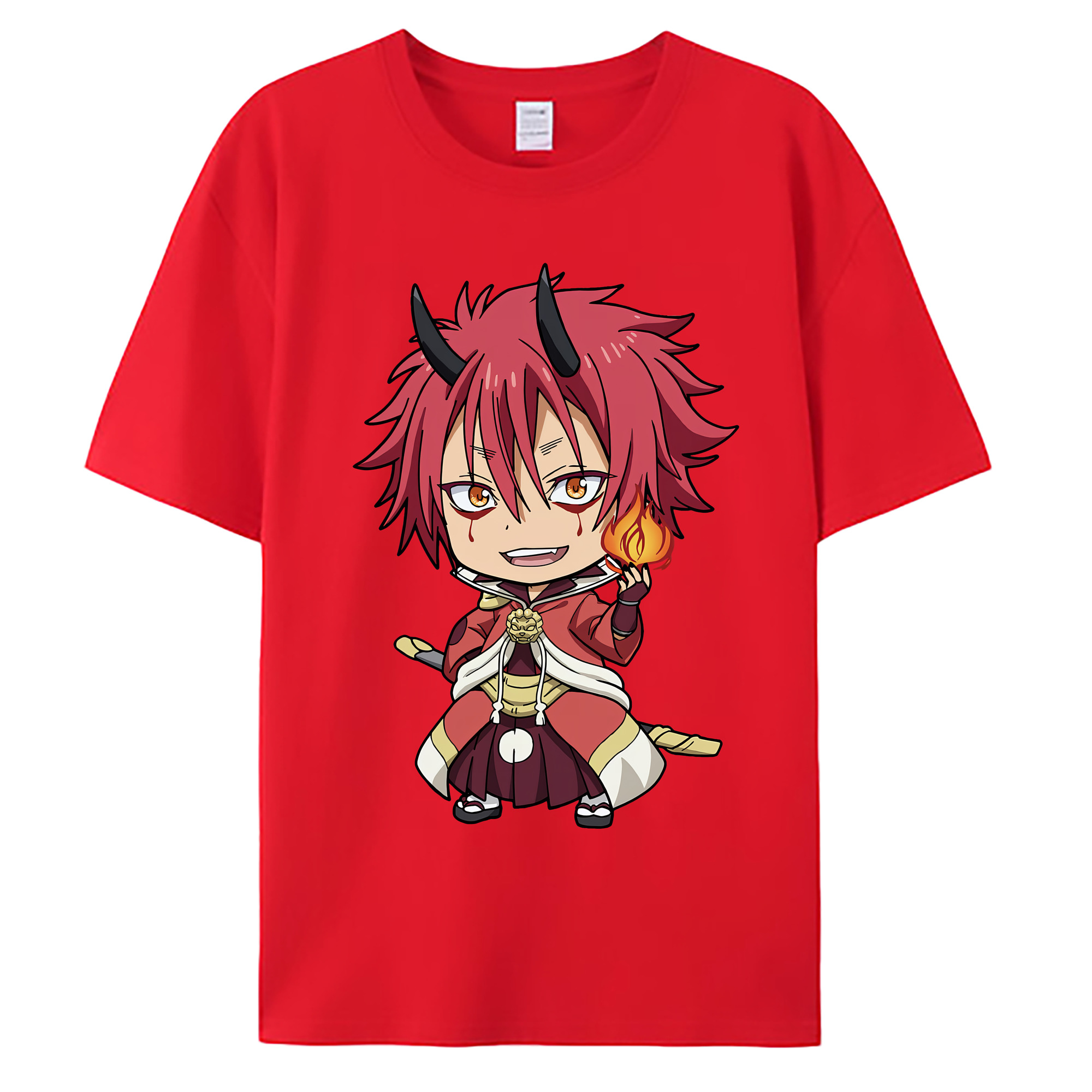 （画像用） 転スラ Regarding Reincarnated to Slime 綿100％ メンズ半袖Tシャツ｜肌触りやわらか＆通気性