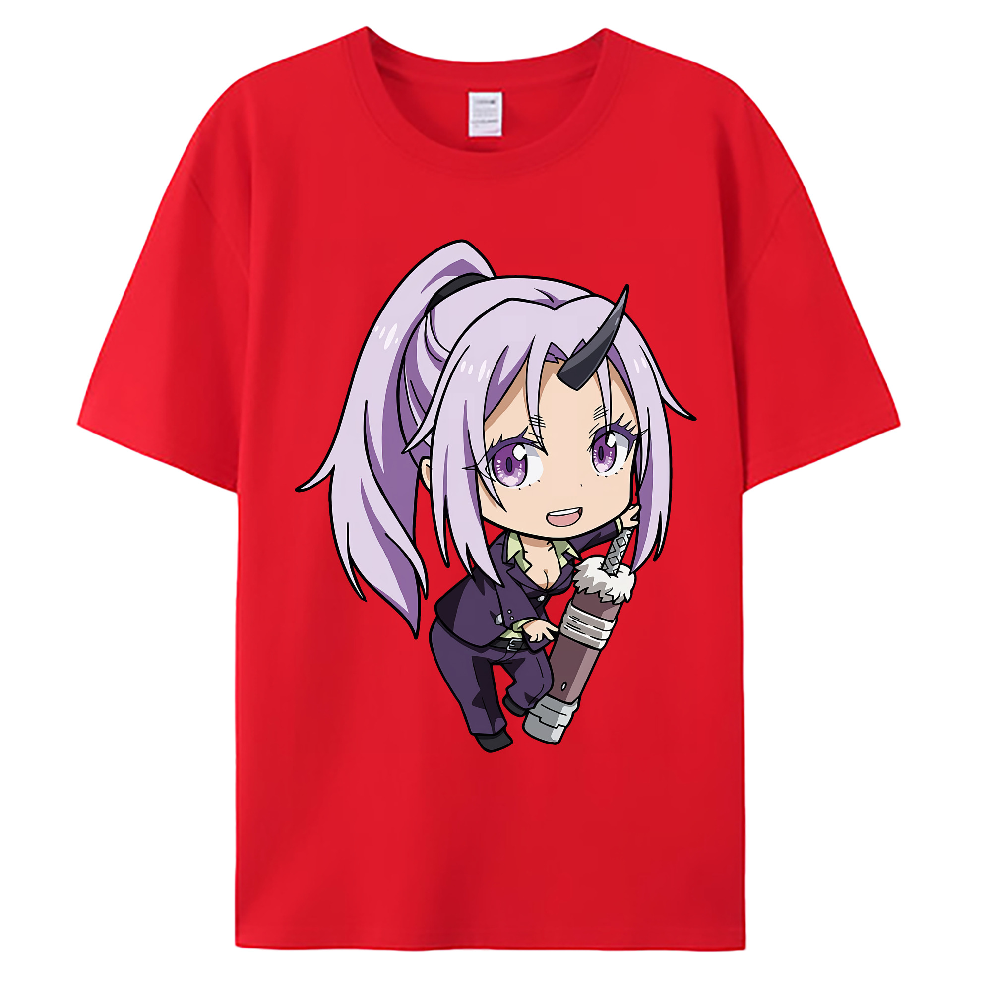 （画像用） 転スラ Regarding Reincarnated to Slime 綿100％ メンズ半袖Tシャツ｜肌触りやわらか＆通気性