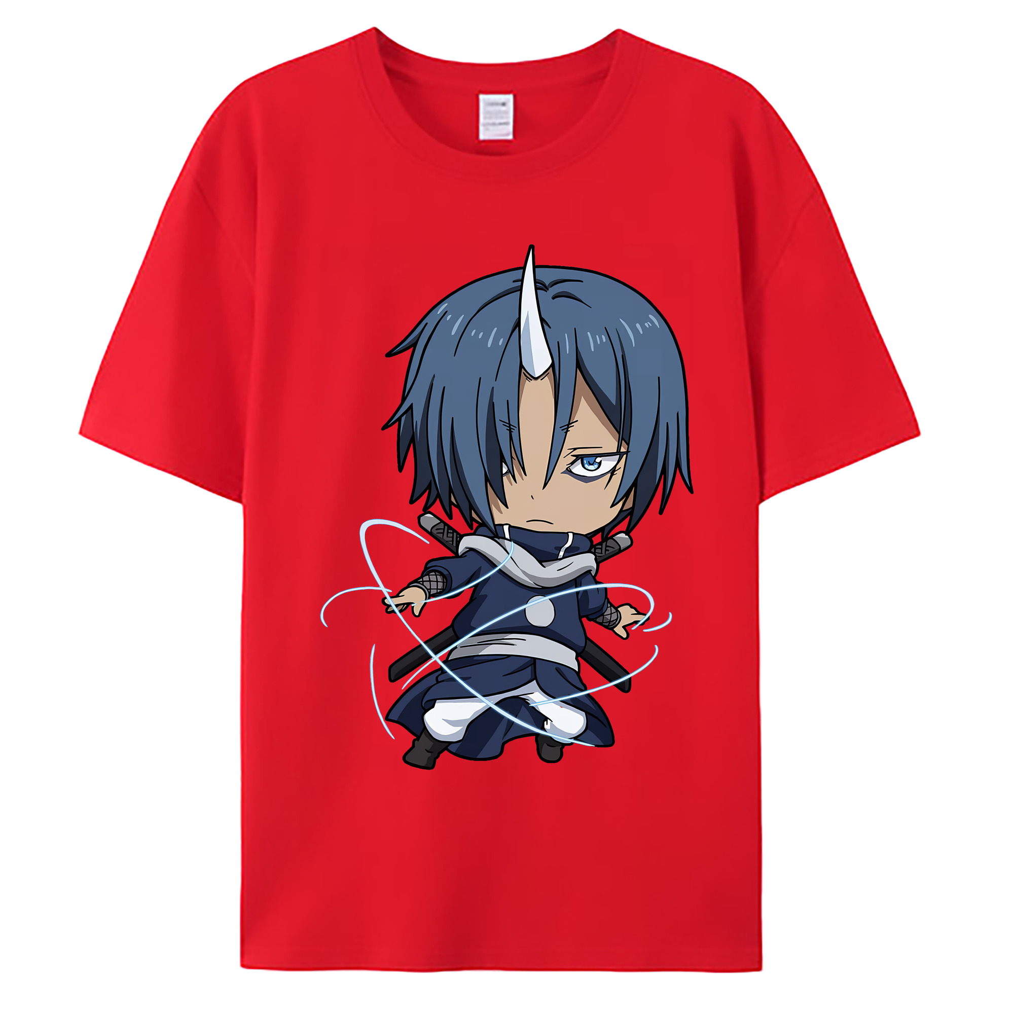 （画像用） 転スラ Regarding Reincarnated to Slime 綿100％ メンズ半袖Tシャツ｜肌触りやわらか＆通気性