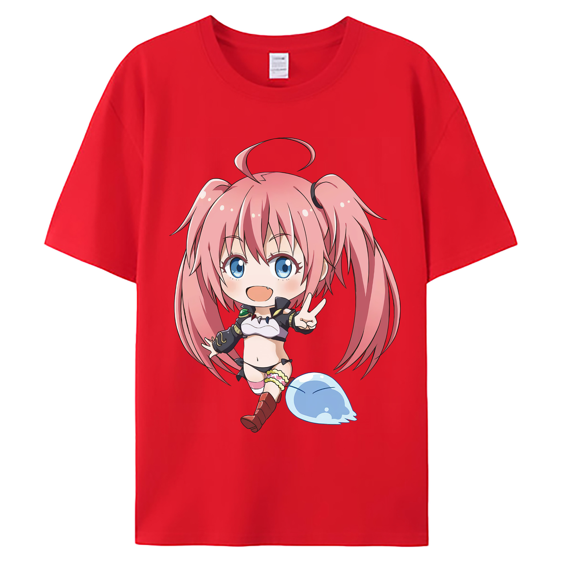 （画像用） 転スラ Regarding Reincarnated to Slime 綿100％ メンズ半袖Tシャツ｜肌触りやわらか＆通気性