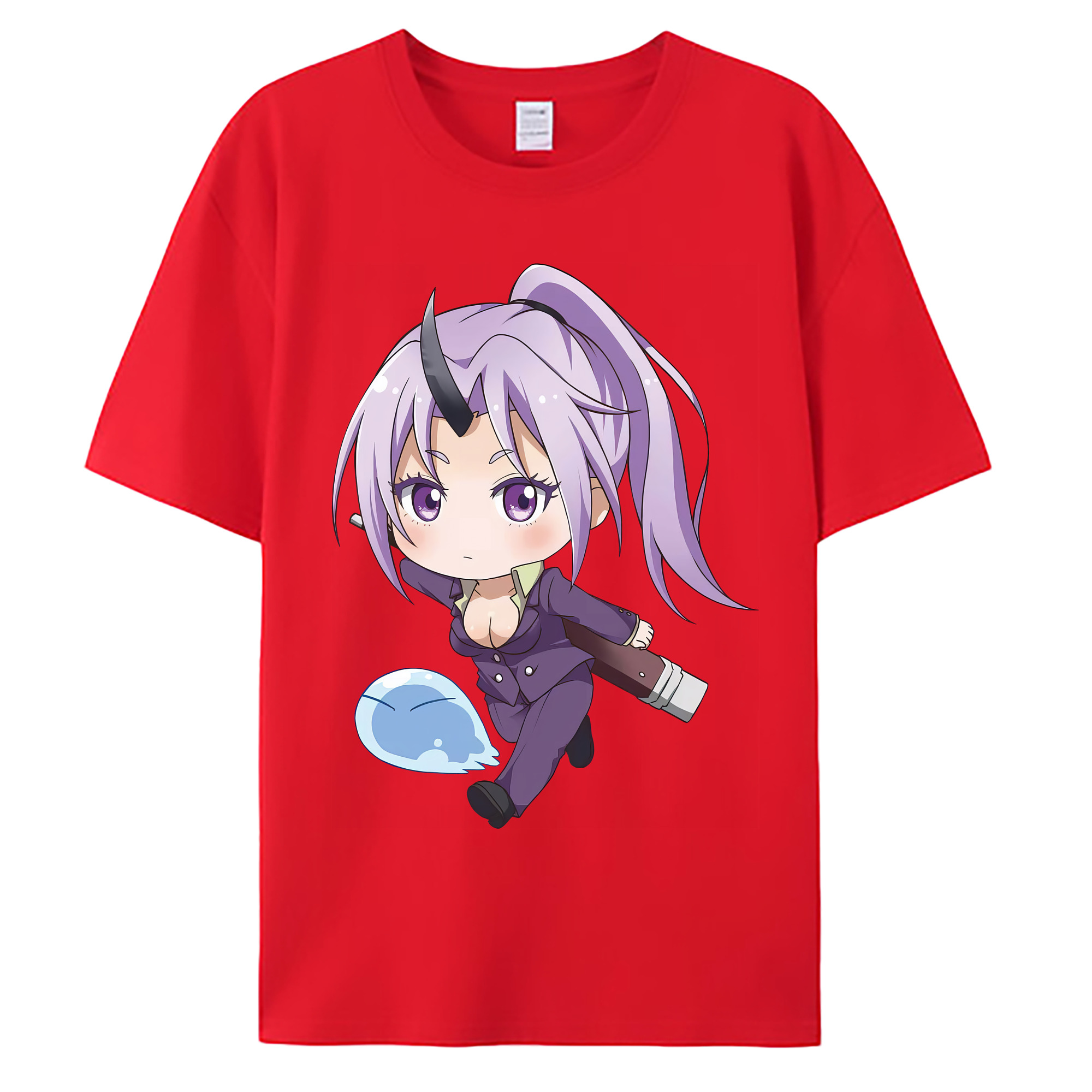 （画像用） 転スラ Regarding Reincarnated to Slime 綿100％ メンズ半袖Tシャツ｜肌触りやわらか＆通気性
