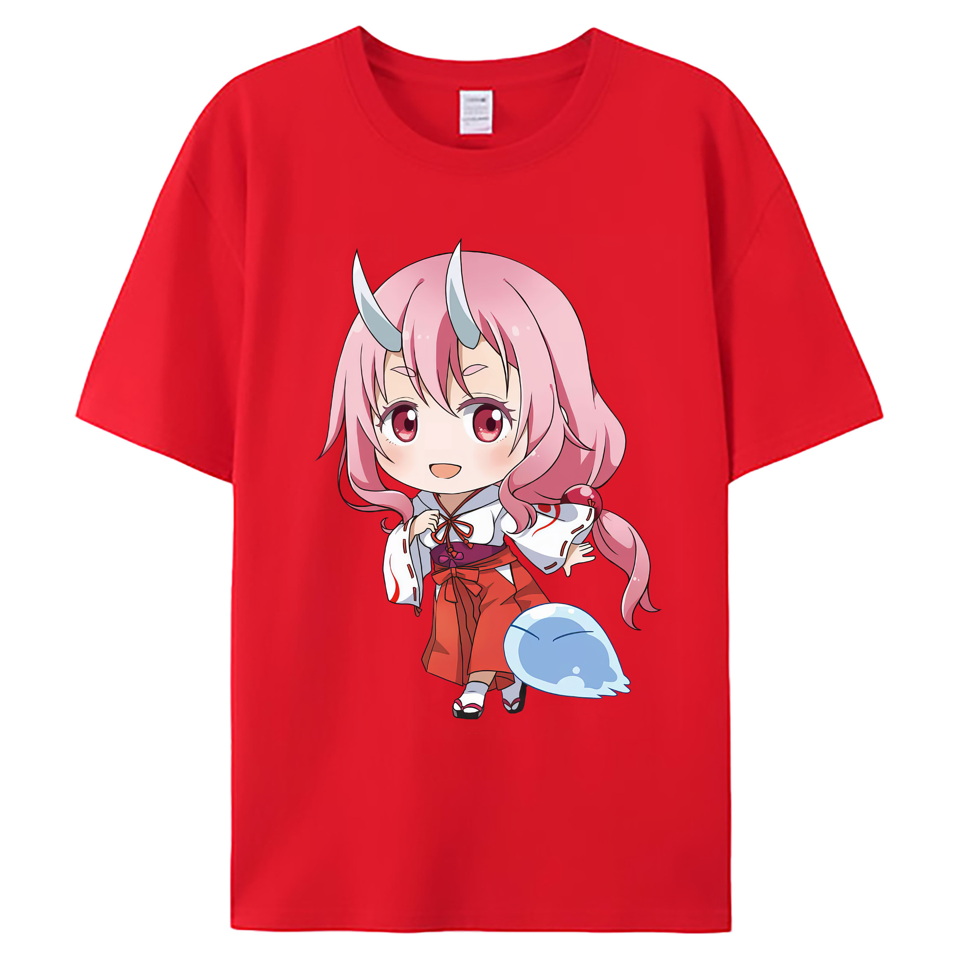 （画像用） 転スラ Regarding Reincarnated to Slime 綿100％ メンズ半袖Tシャツ｜肌触りやわらか＆通気性