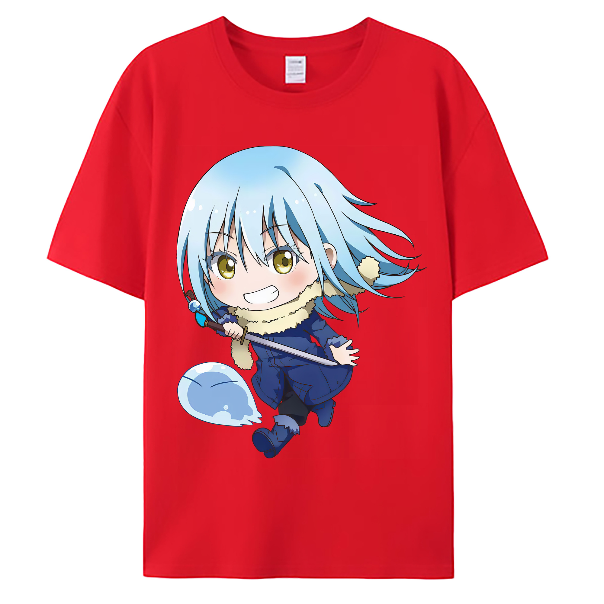 （画像用） 転スラ Regarding Reincarnated to Slime 綿100％ メンズ半袖Tシャツ｜肌触りやわらか＆通気性