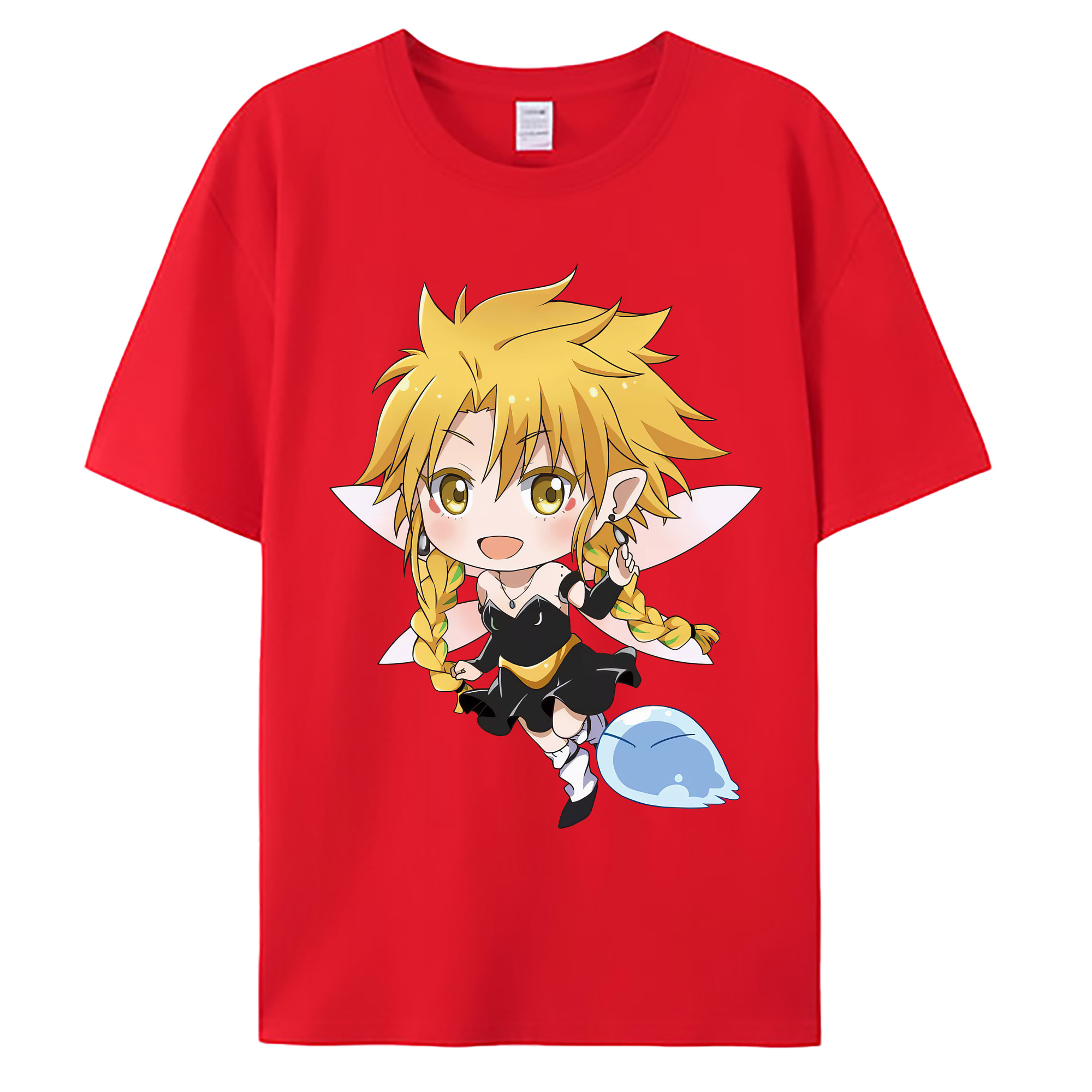 （画像用） 転スラ Regarding Reincarnated to Slime 綿100％ メンズ半袖Tシャツ｜肌触りやわらか＆通気性