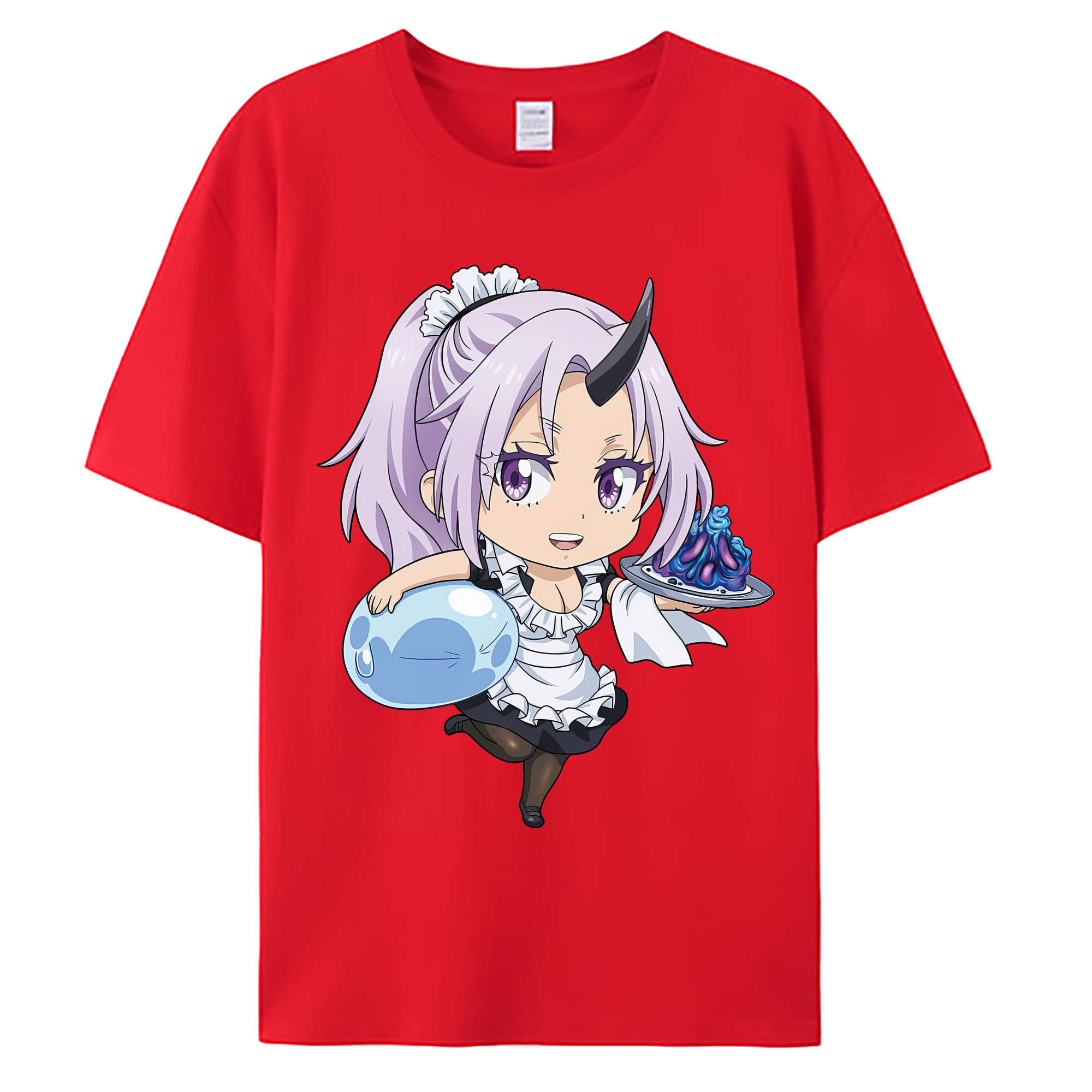 （画像用） 転スラ Regarding Reincarnated to Slime 綿100％ メンズ半袖Tシャツ｜肌触りやわらか＆通気性