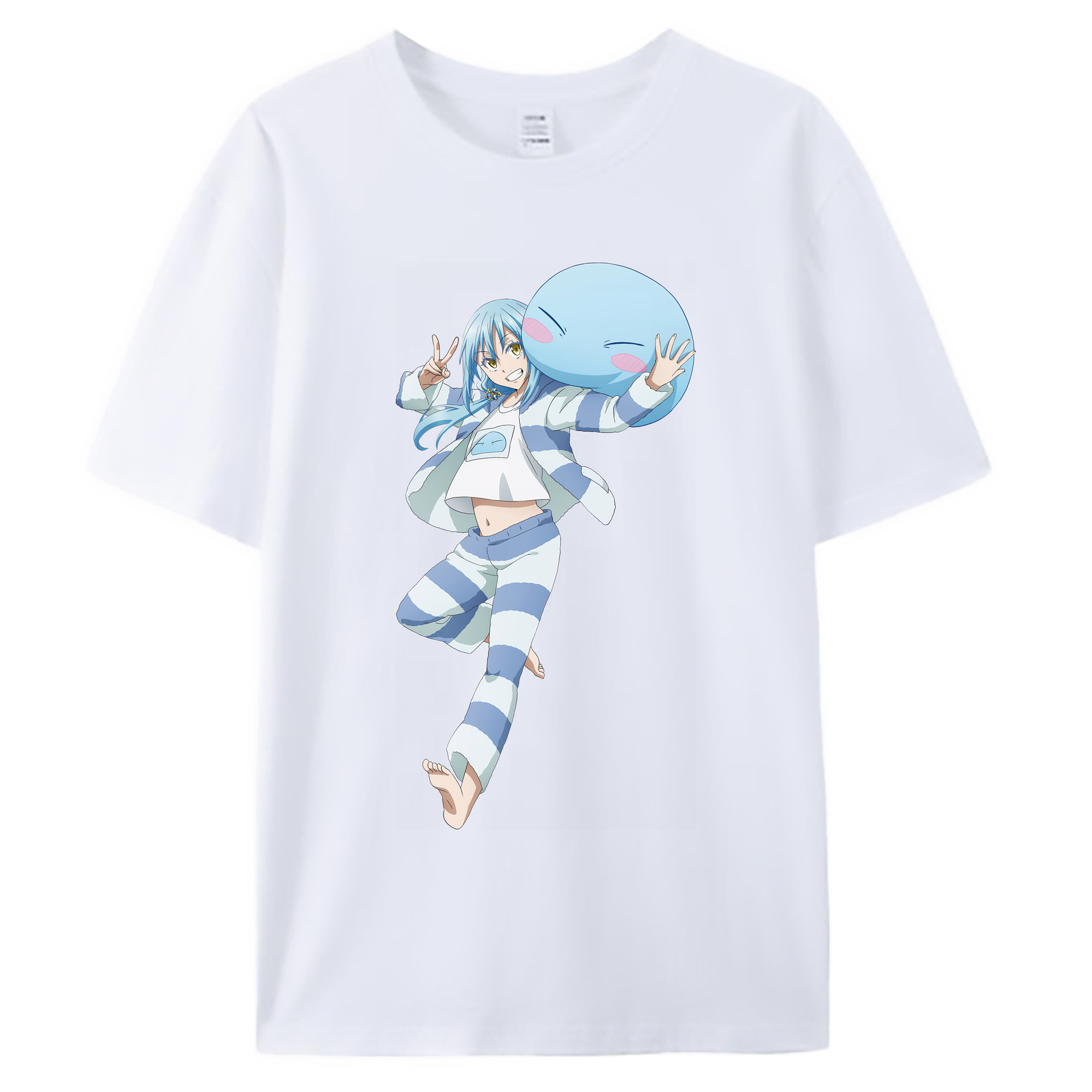 （画像用） 転スラ Regarding Reincarnated to Slime 綿100％ メンズ半袖Tシャツ｜肌触りやわらか＆通気性