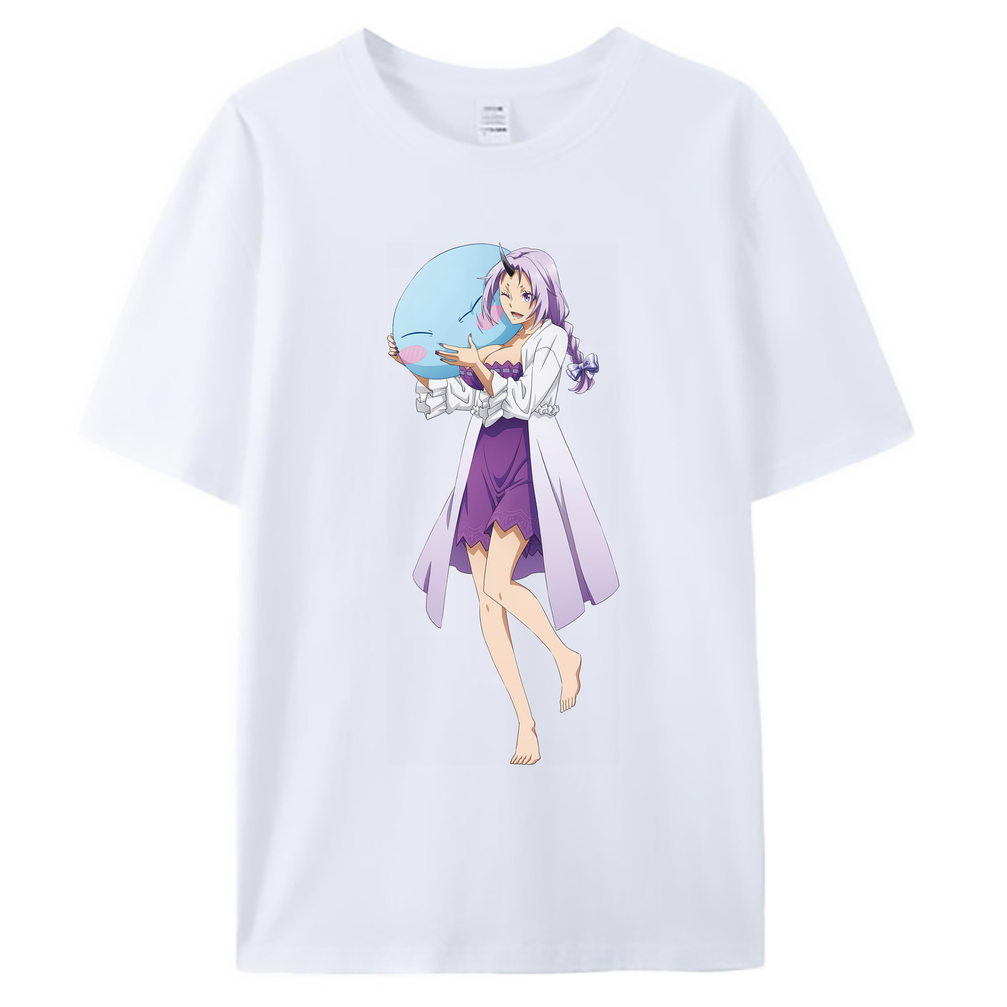（画像用） 転スラ Regarding Reincarnated to Slime 綿100％ メンズ半袖Tシャツ｜肌触りやわらか＆通気性
