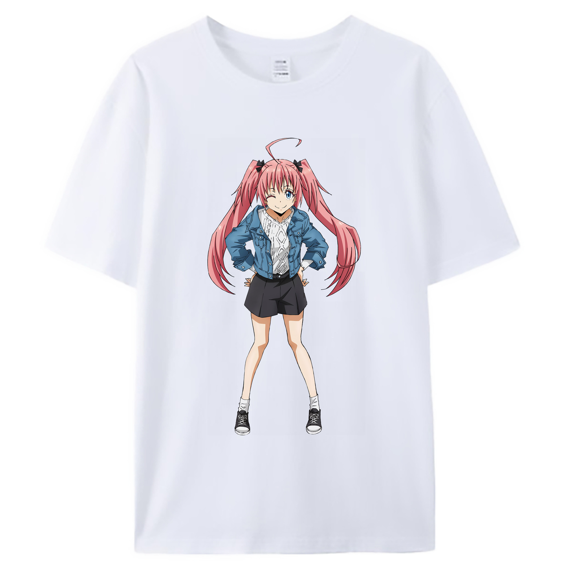 （画像用） 転スラ Regarding Reincarnated to Slime 綿100％ メンズ半袖Tシャツ｜肌触りやわらか＆通気性