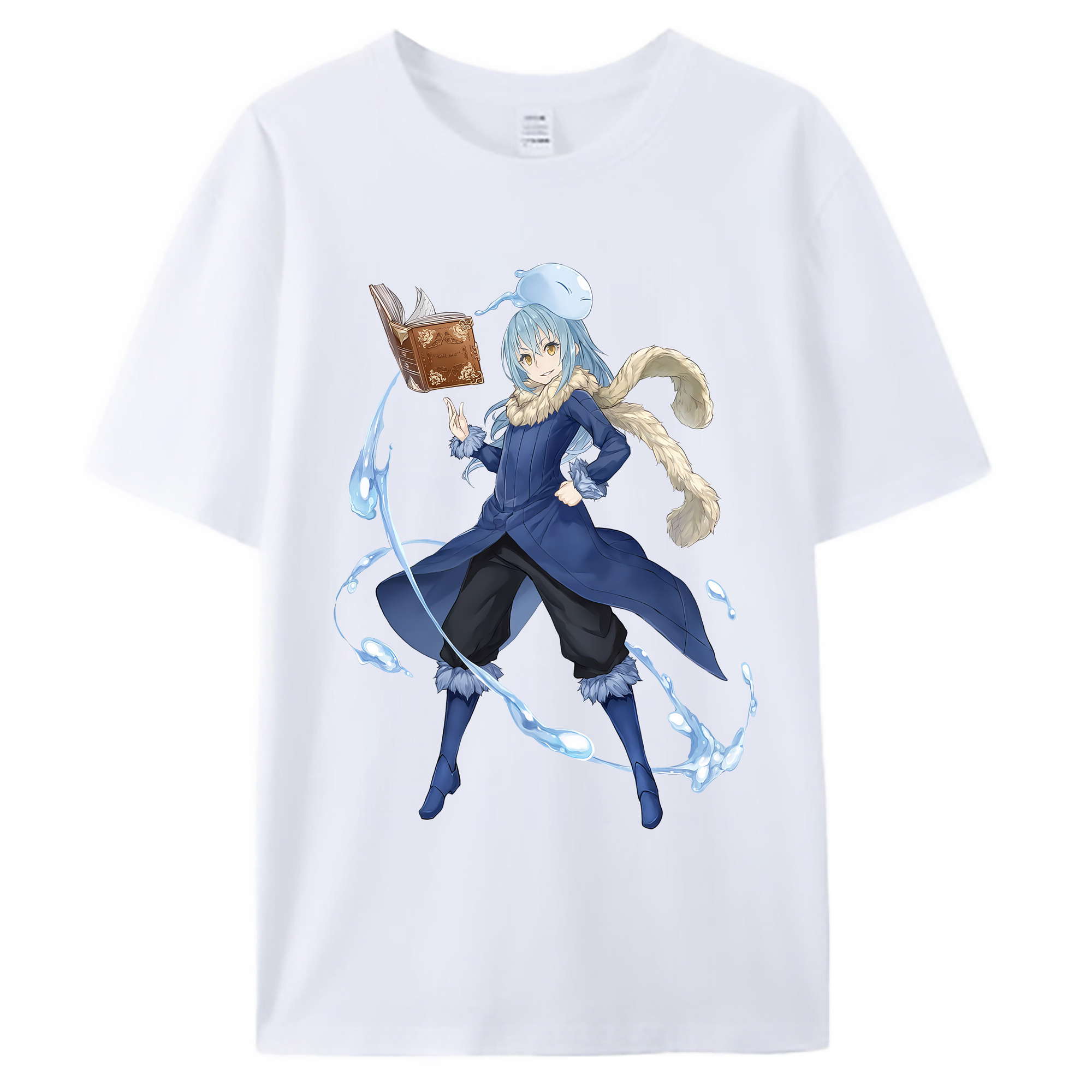 （画像用） 転スラ Regarding Reincarnated to Slime 綿100％ メンズ半袖Tシャツ｜肌触りやわらか＆通気性