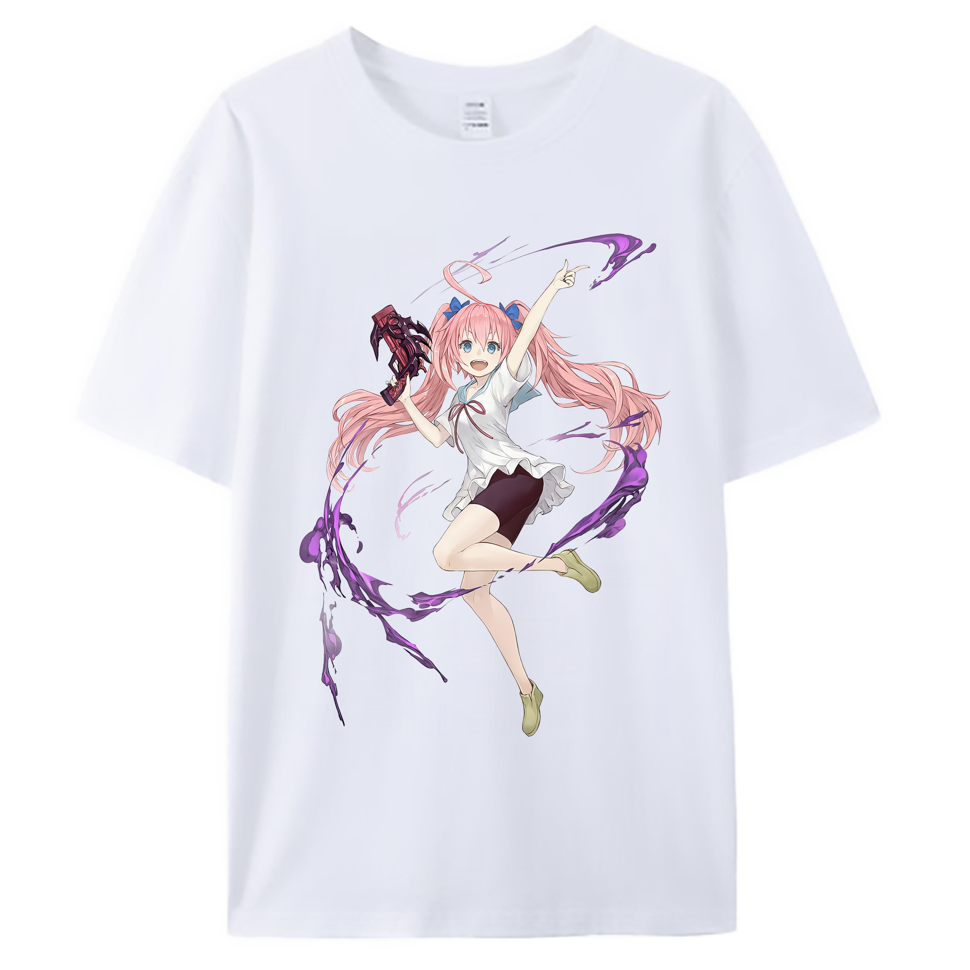 （画像用） 転スラ Regarding Reincarnated to Slime 綿100％ メンズ半袖Tシャツ｜肌触りやわらか＆通気性