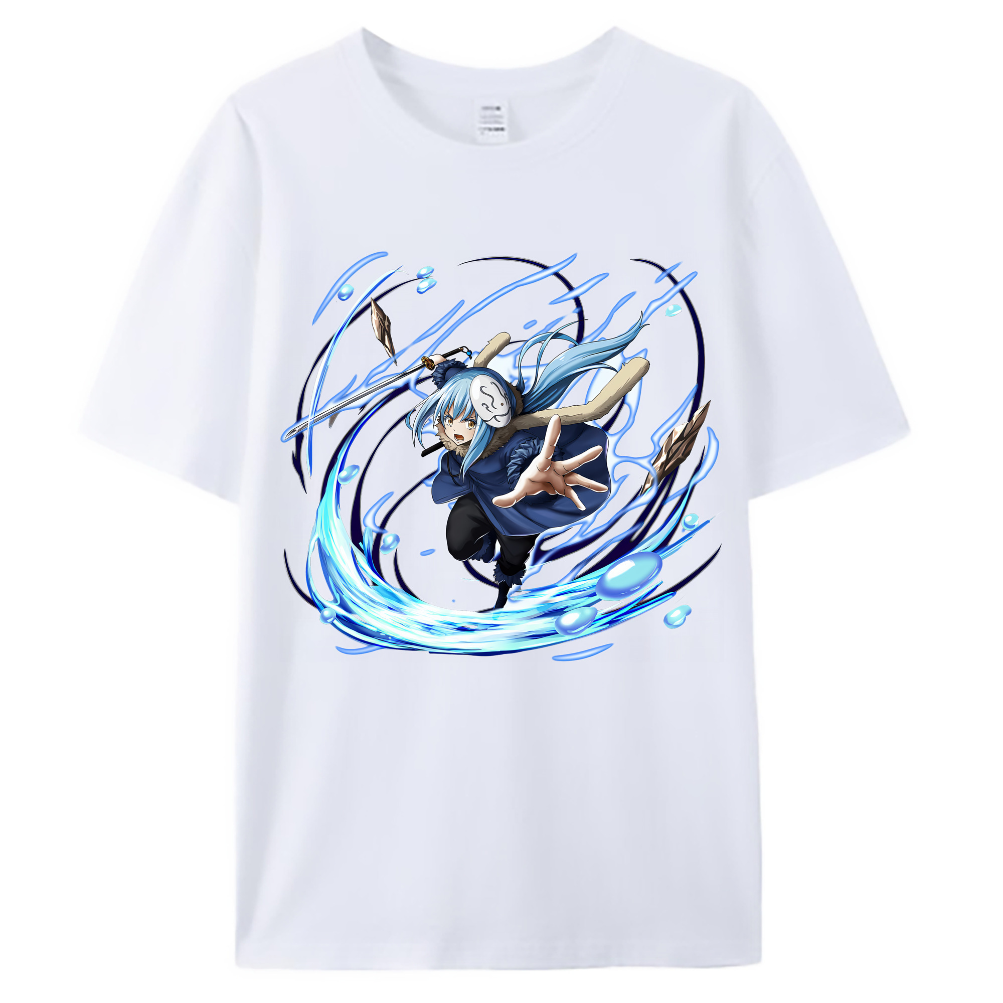（画像用） 転スラ Regarding Reincarnated to Slime 綿100％ メンズ半袖Tシャツ｜肌触りやわらか＆通気性