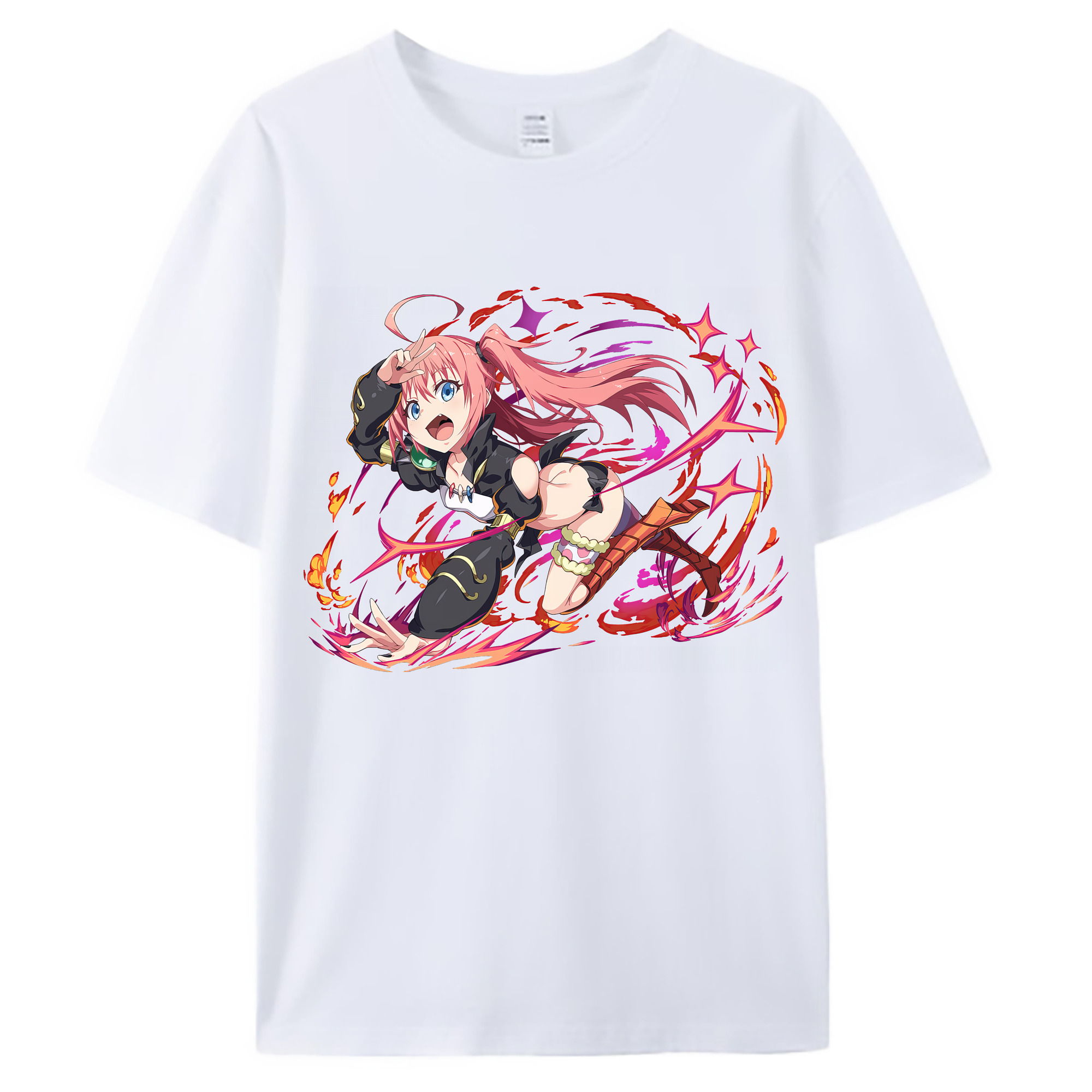 （画像用） 転スラ Regarding Reincarnated to Slime 綿100％ メンズ半袖Tシャツ｜肌触りやわらか＆通気性
