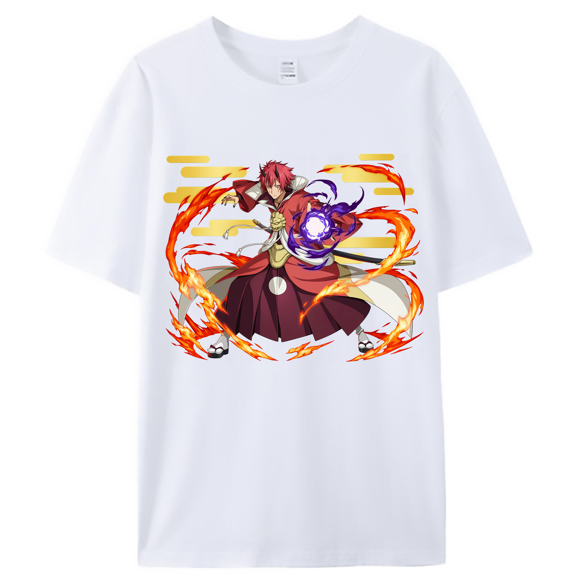 （画像用） 転スラ Regarding Reincarnated to Slime 綿100％ メンズ半袖Tシャツ｜肌触りやわらか＆通気性