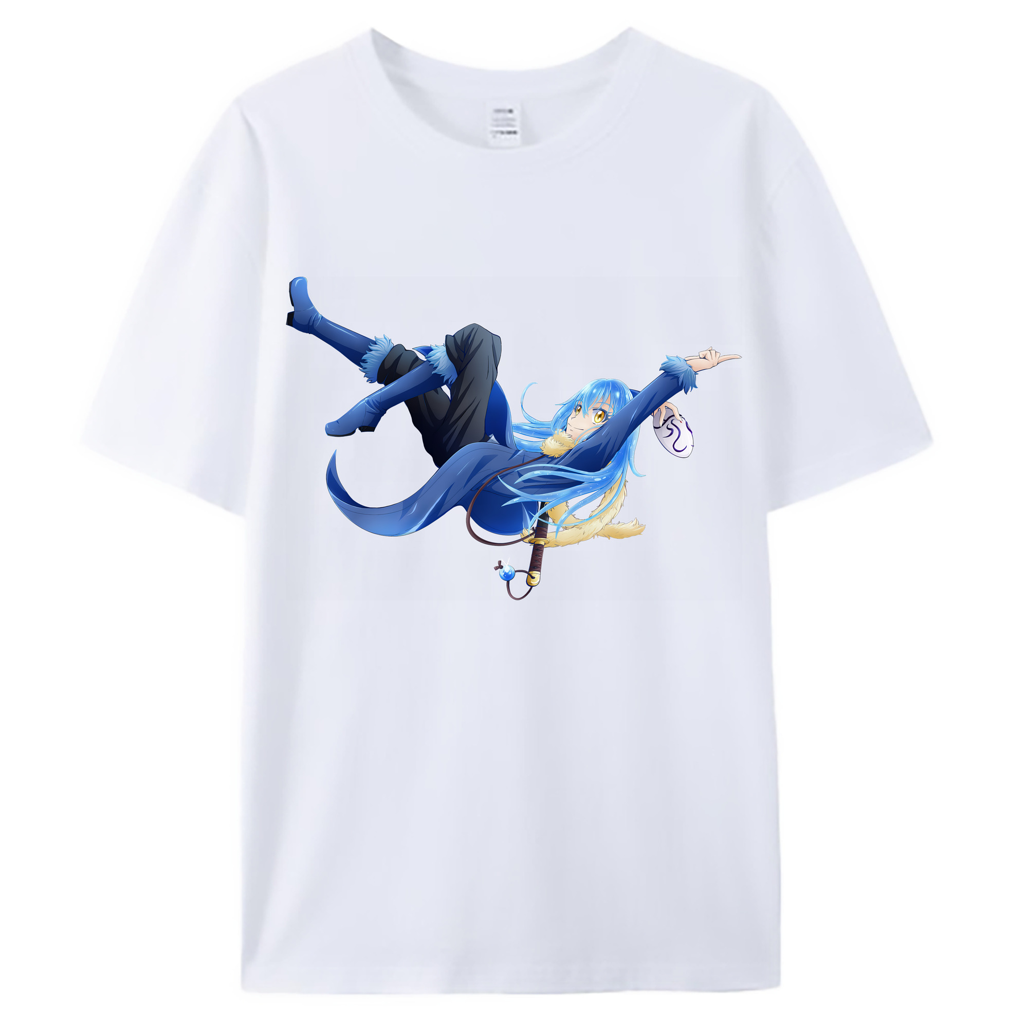 （画像用） 転スラ Regarding Reincarnated to Slime 綿100％ メンズ半袖Tシャツ｜肌触りやわらか＆通気性