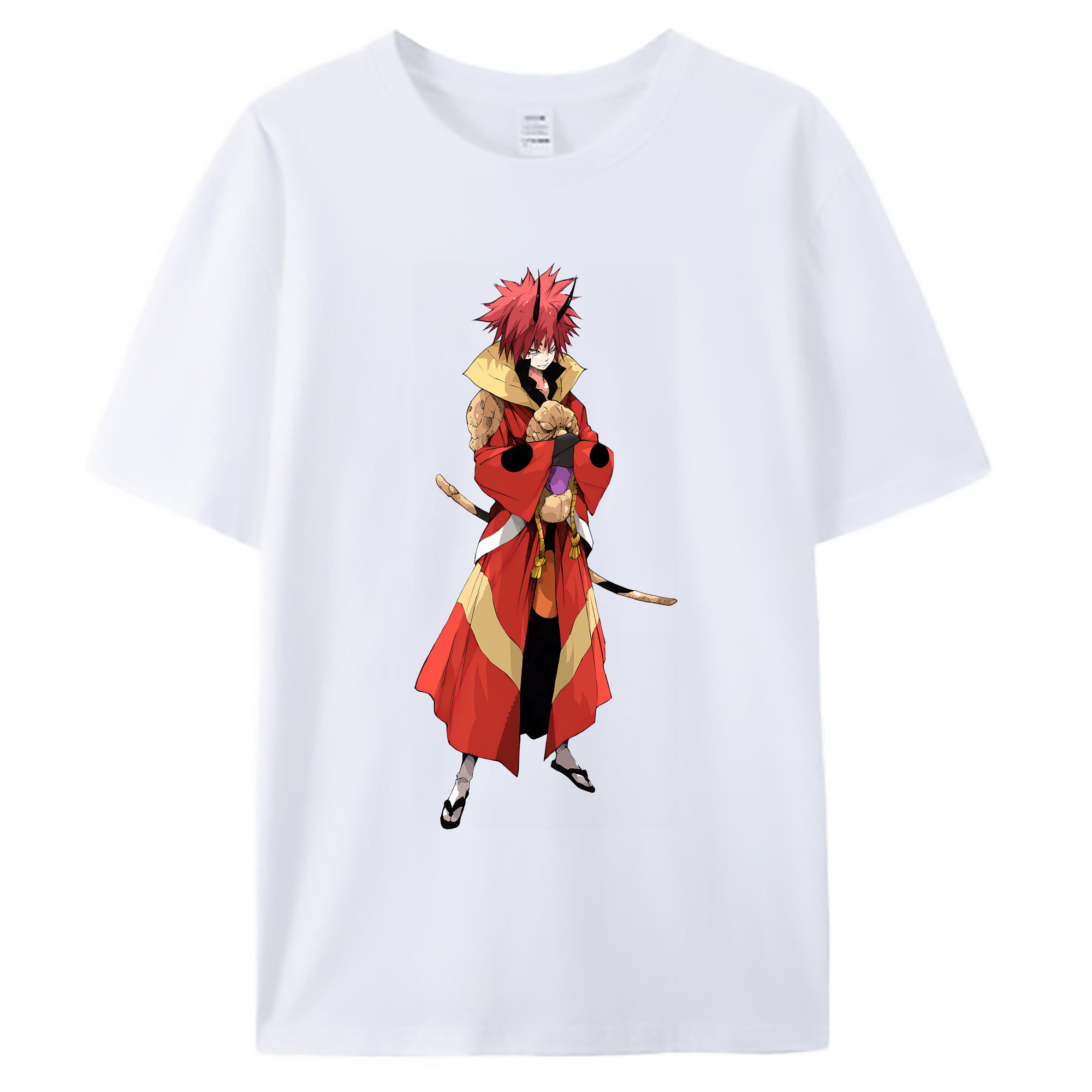 （画像用） 転スラ Regarding Reincarnated to Slime 綿100％ メンズ半袖Tシャツ｜肌触りやわらか＆通気性