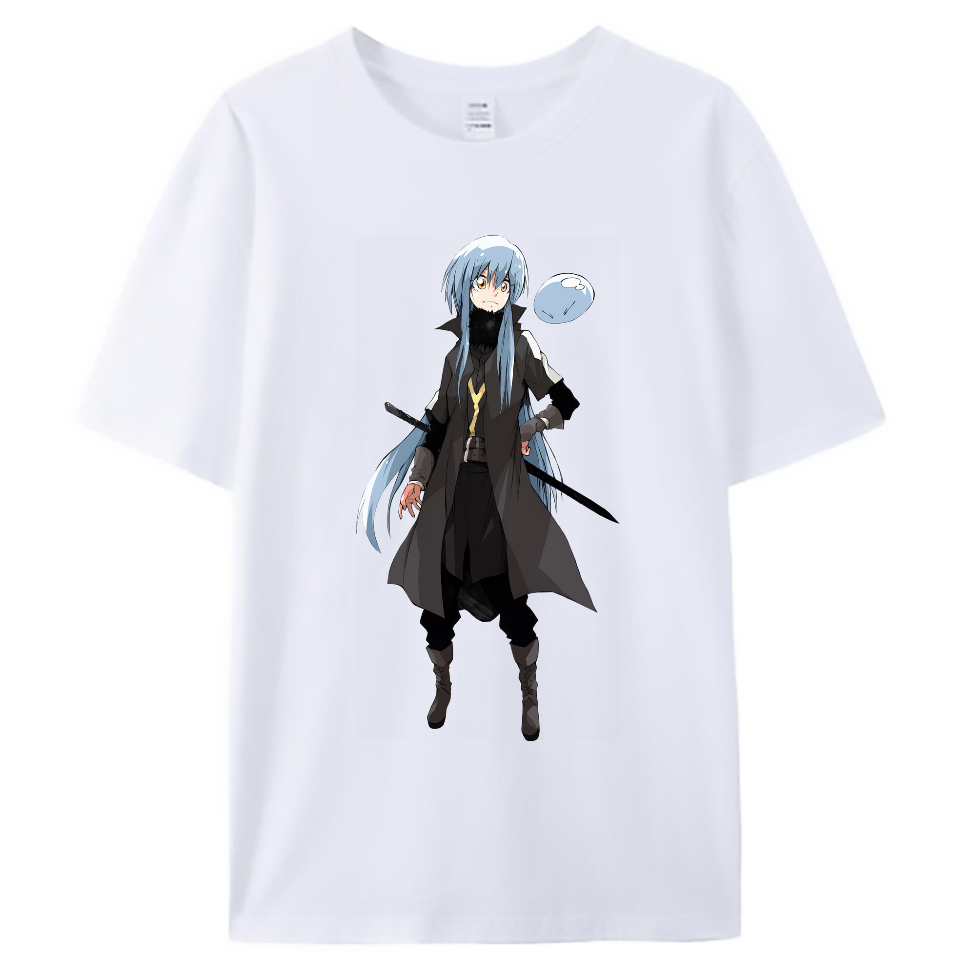 （画像用） 転スラ Regarding Reincarnated to Slime 綿100％ メンズ半袖Tシャツ｜肌触りやわらか＆通気性