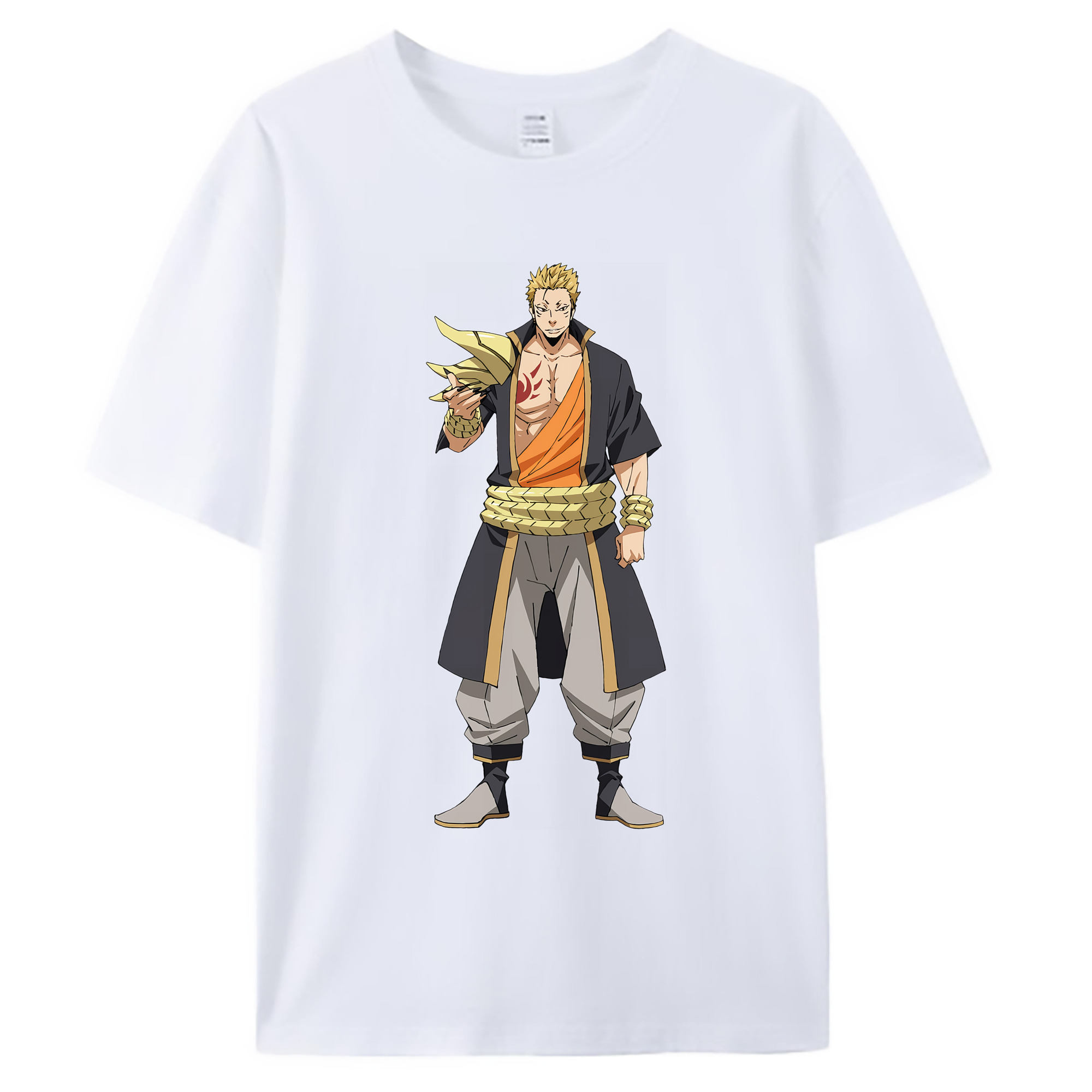（画像用） 転スラ Regarding Reincarnated to Slime 綿100％ メンズ半袖Tシャツ｜肌触りやわらか＆通気性