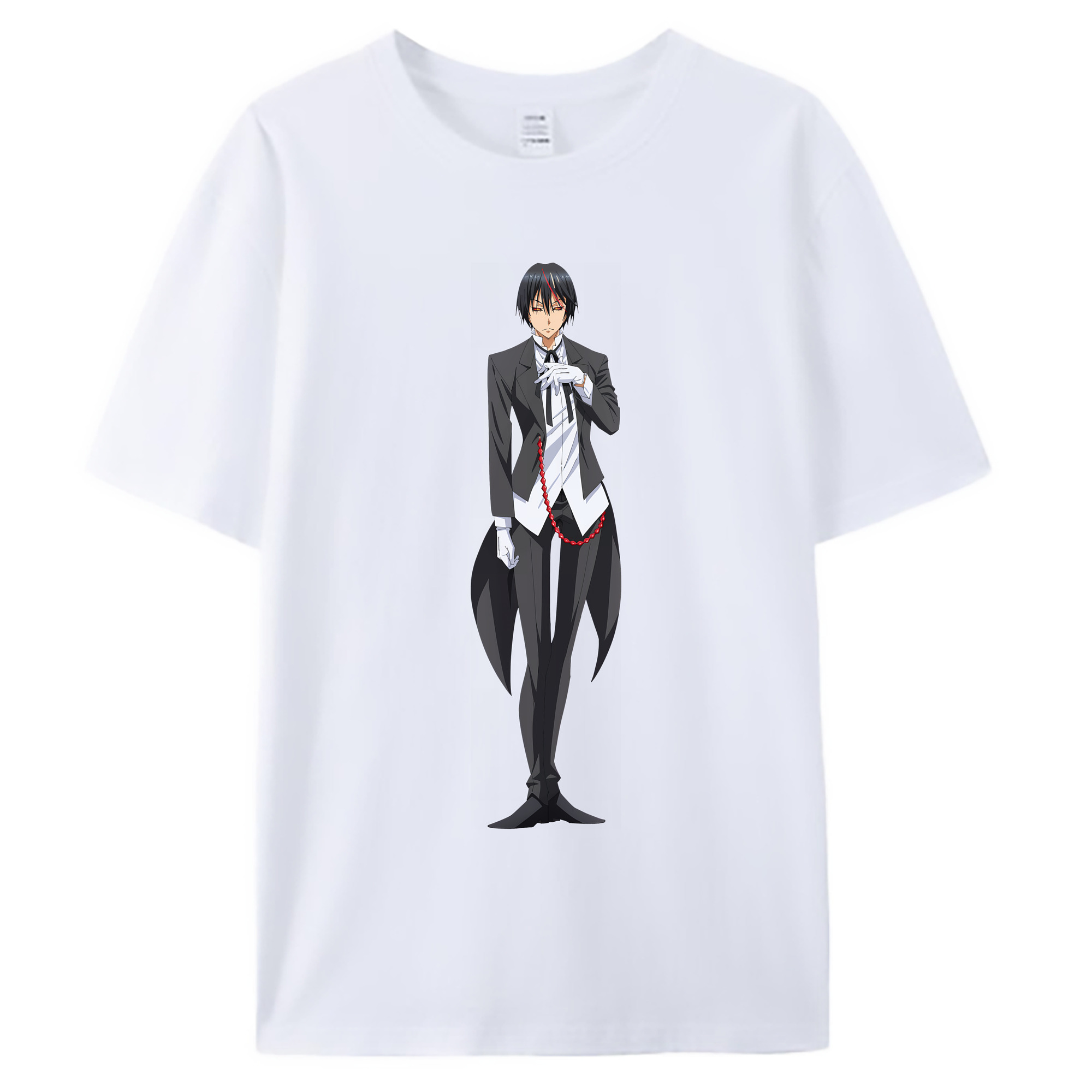（画像用） 転スラ Regarding Reincarnated to Slime 綿100％ メンズ半袖Tシャツ｜肌触りやわらか＆通気性