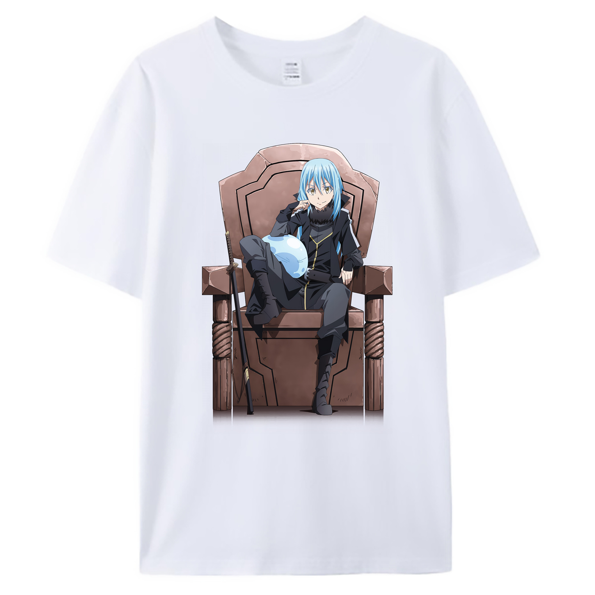 （画像用） 転スラ Regarding Reincarnated to Slime 綿100％ メンズ半袖Tシャツ｜肌触りやわらか＆通気性