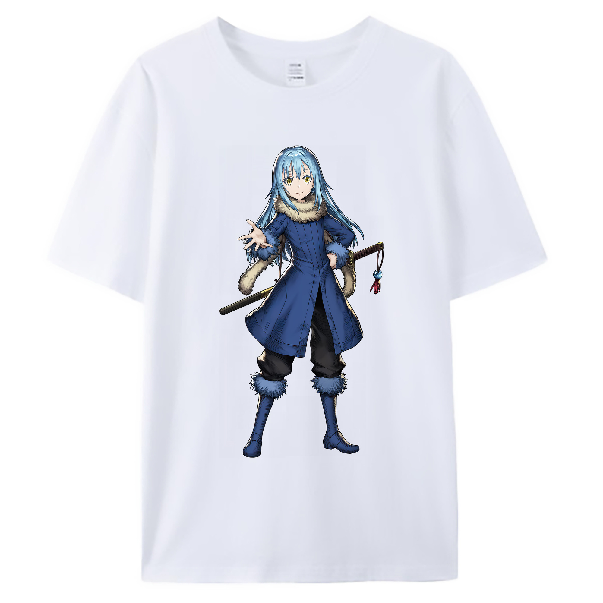 （画像用） 転スラ Regarding Reincarnated to Slime 綿100％ メンズ半袖Tシャツ｜肌触りやわらか＆通気性