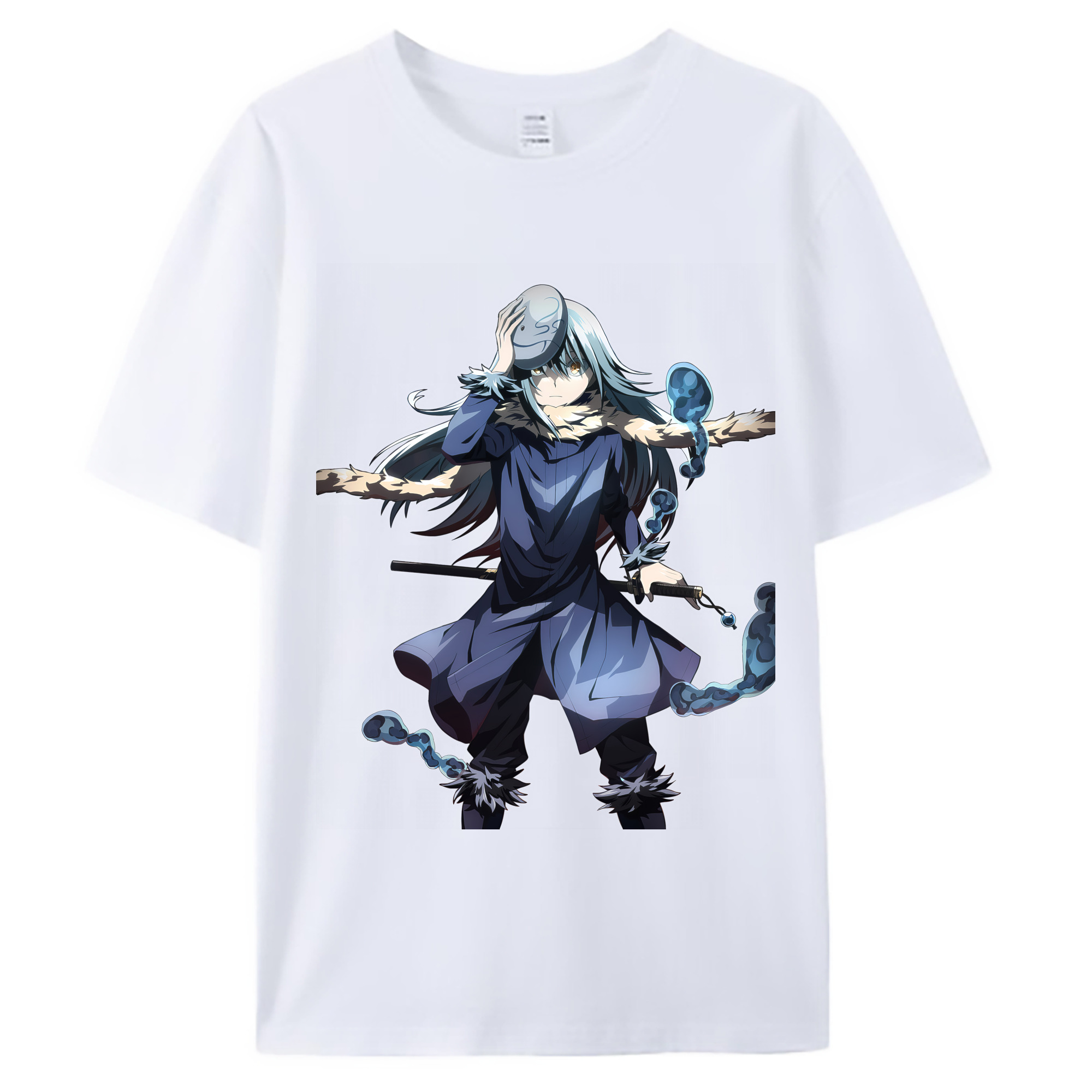 （画像用） 転スラ Regarding Reincarnated to Slime 綿100％ メンズ半袖Tシャツ｜肌触りやわらか＆通気性