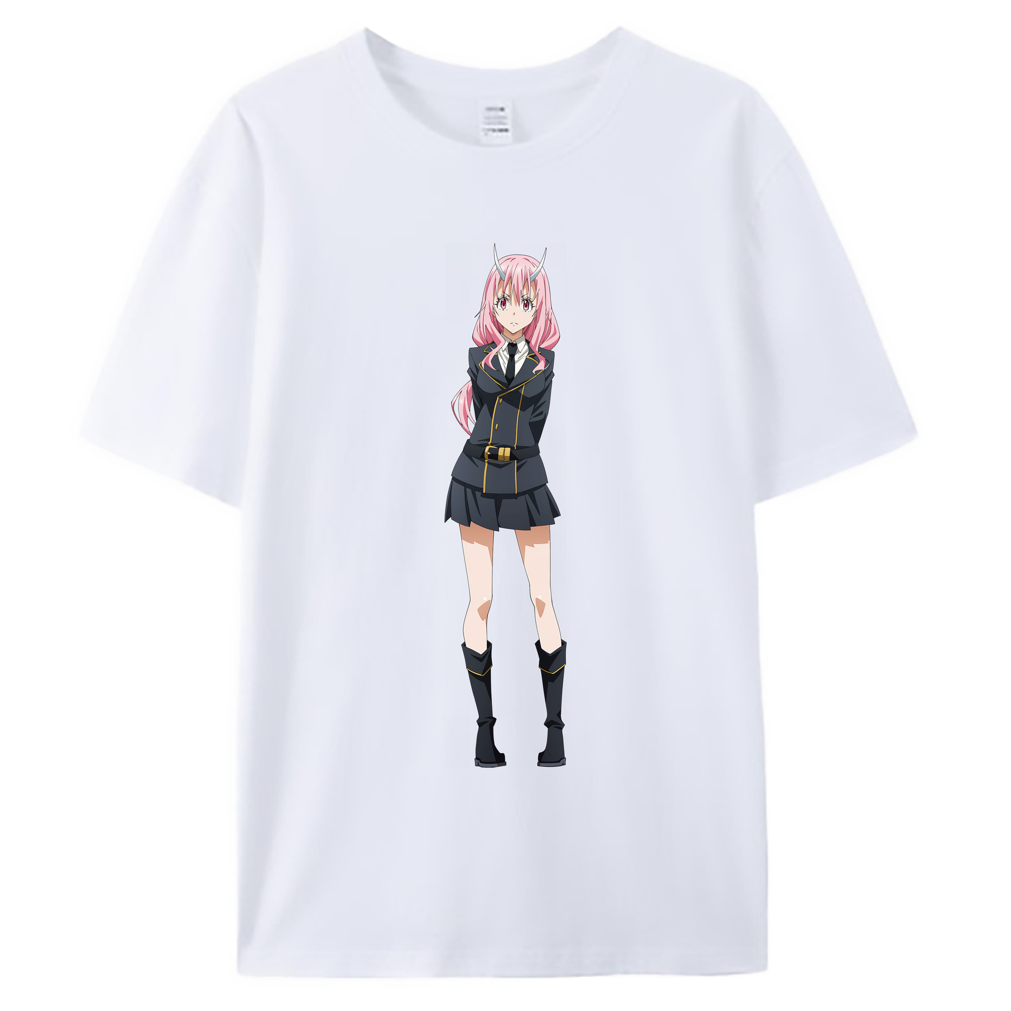（画像用） 転スラ Regarding Reincarnated to Slime 綿100％ メンズ半袖Tシャツ｜肌触りやわらか＆通気性
