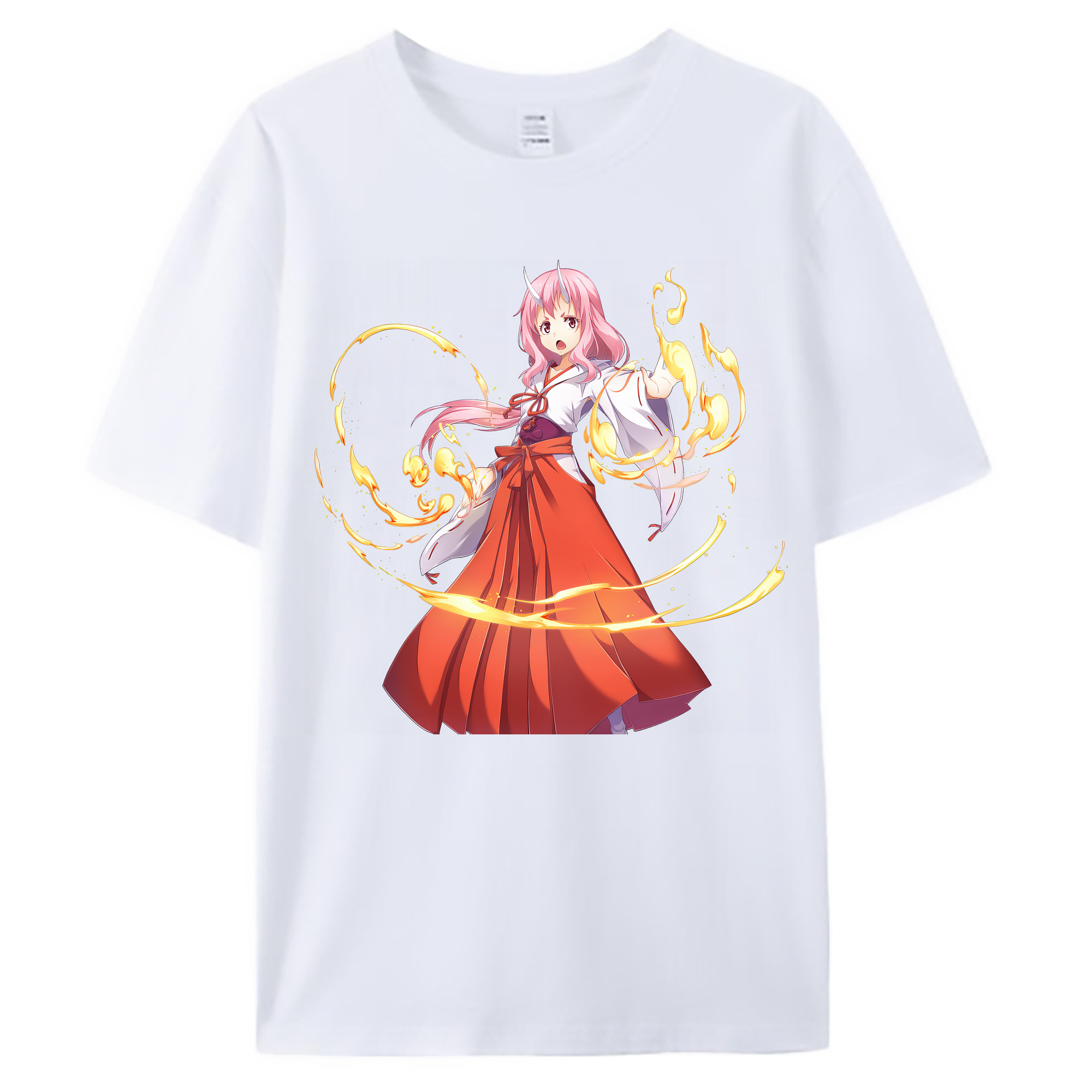 （画像用） 転スラ Regarding Reincarnated to Slime 綿100％ メンズ半袖Tシャツ｜肌触りやわらか＆通気性