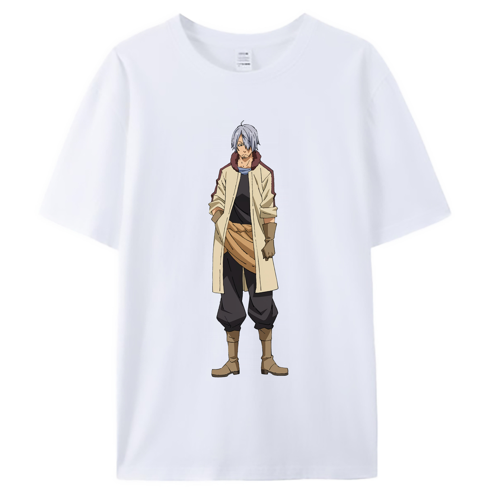（画像用） 転スラ Regarding Reincarnated to Slime 綿100％ メンズ半袖Tシャツ｜肌触りやわらか＆通気性