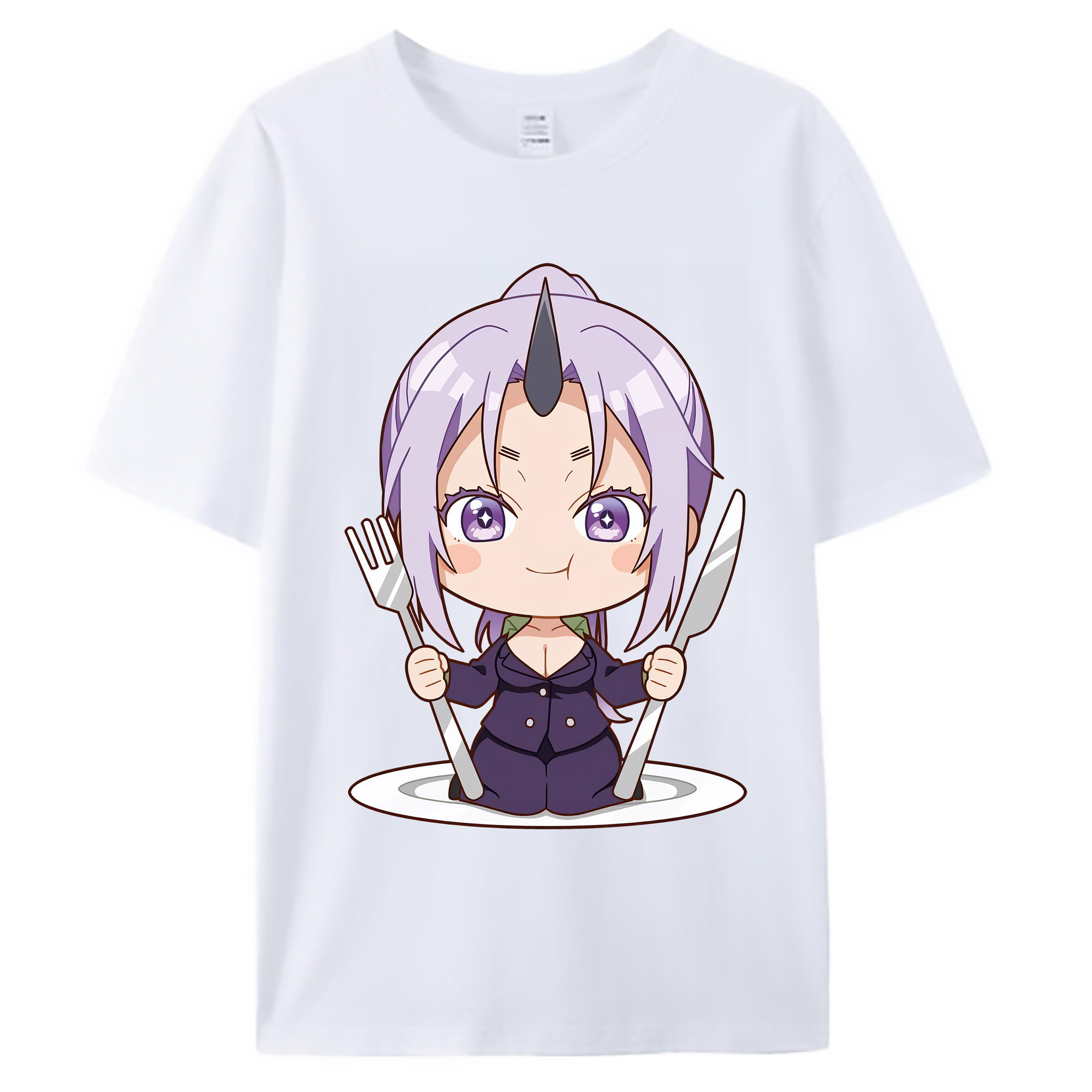 （画像用） 転スラ Regarding Reincarnated to Slime 綿100％ メンズ半袖Tシャツ｜肌触りやわらか＆通気性