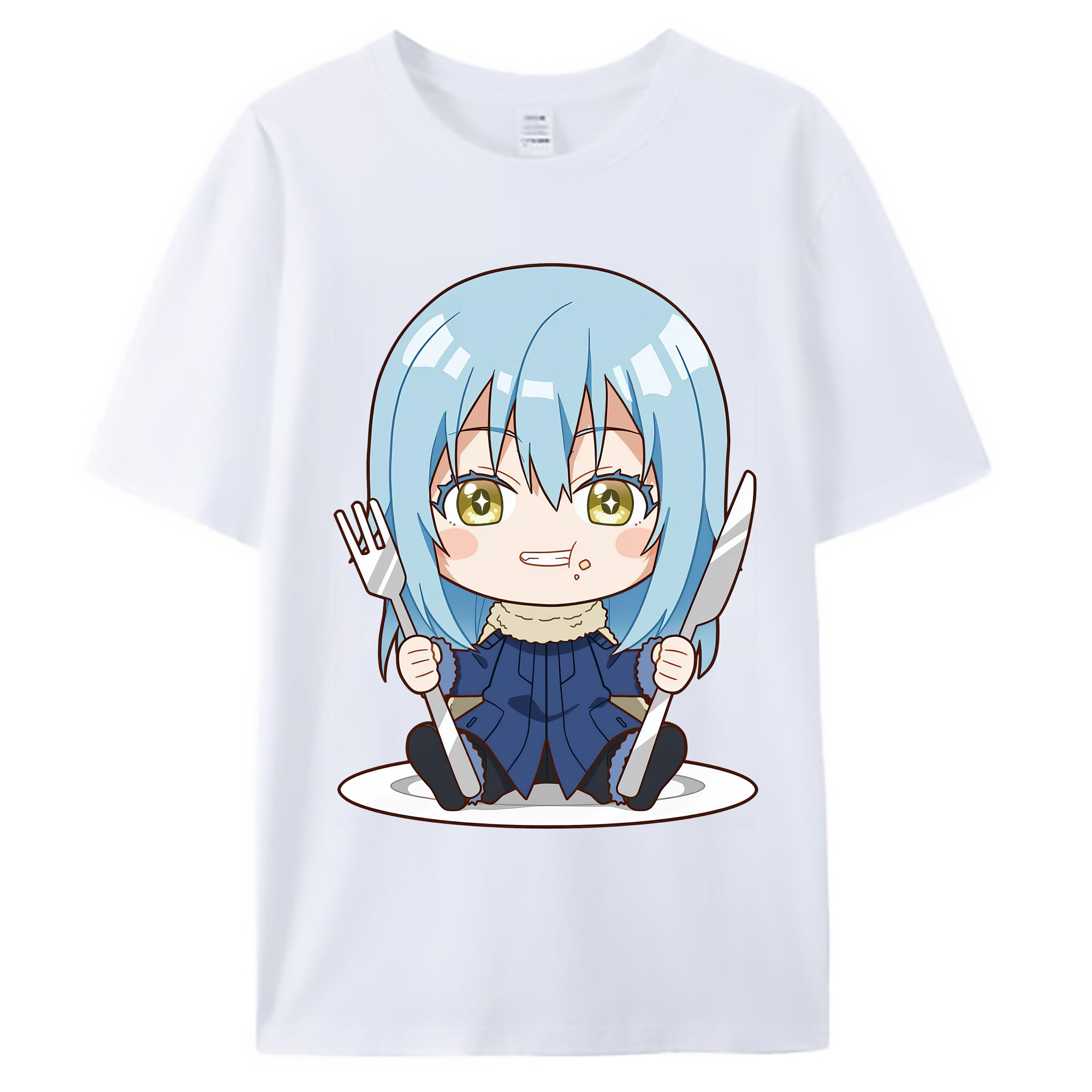 （画像用） 転スラ Regarding Reincarnated to Slime 綿100％ メンズ半袖Tシャツ｜肌触りやわらか＆通気性