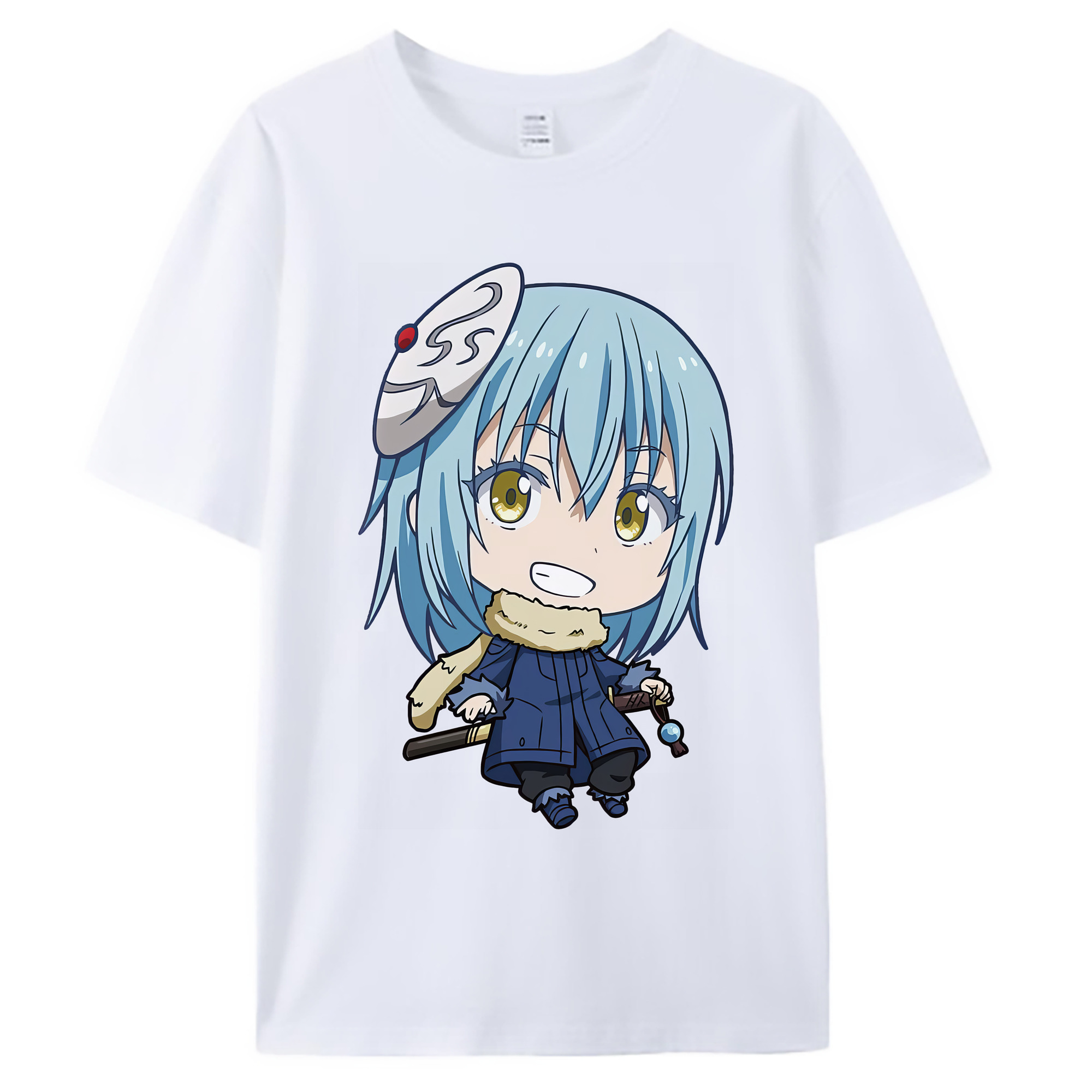 （画像用） 転スラ Regarding Reincarnated to Slime 綿100％ メンズ半袖Tシャツ｜肌触りやわらか＆通気性