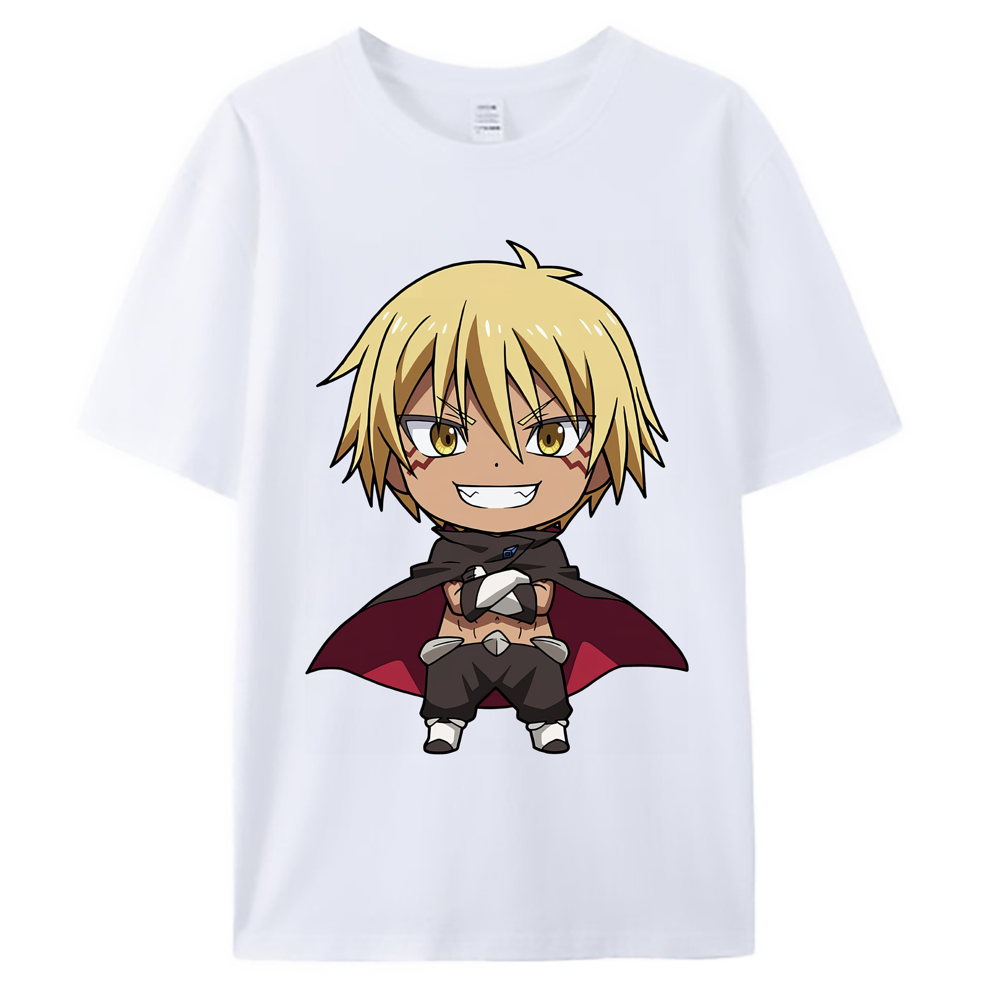 （画像用） 転スラ Regarding Reincarnated to Slime 綿100％ メンズ半袖Tシャツ｜肌触りやわらか＆通気性