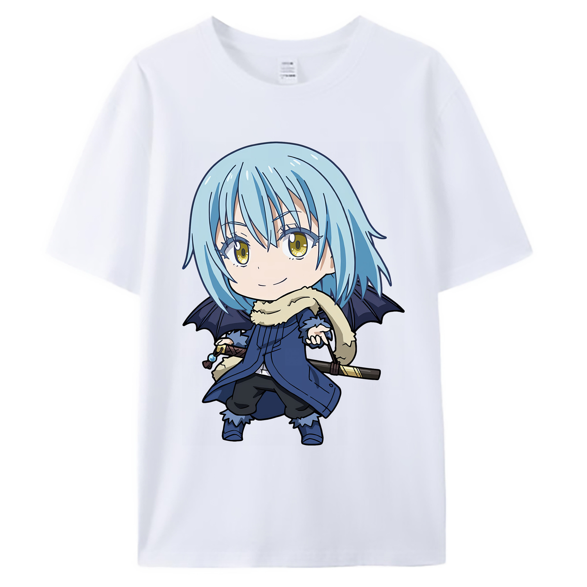 （画像用） 転スラ Regarding Reincarnated to Slime 綿100％ メンズ半袖Tシャツ｜肌触りやわらか＆通気性