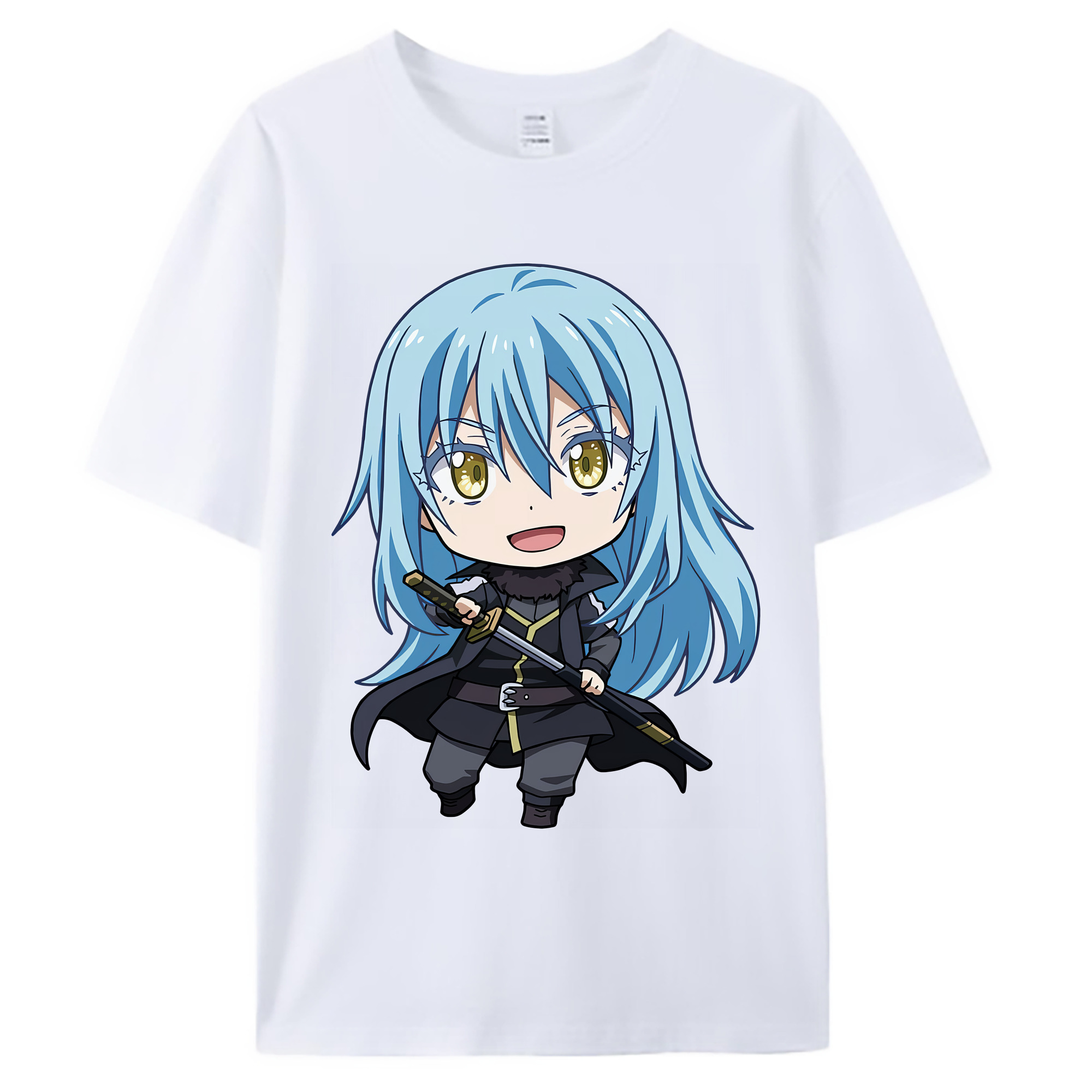 （画像用） 転スラ Regarding Reincarnated to Slime 綿100％ メンズ半袖Tシャツ｜肌触りやわらか＆通気性