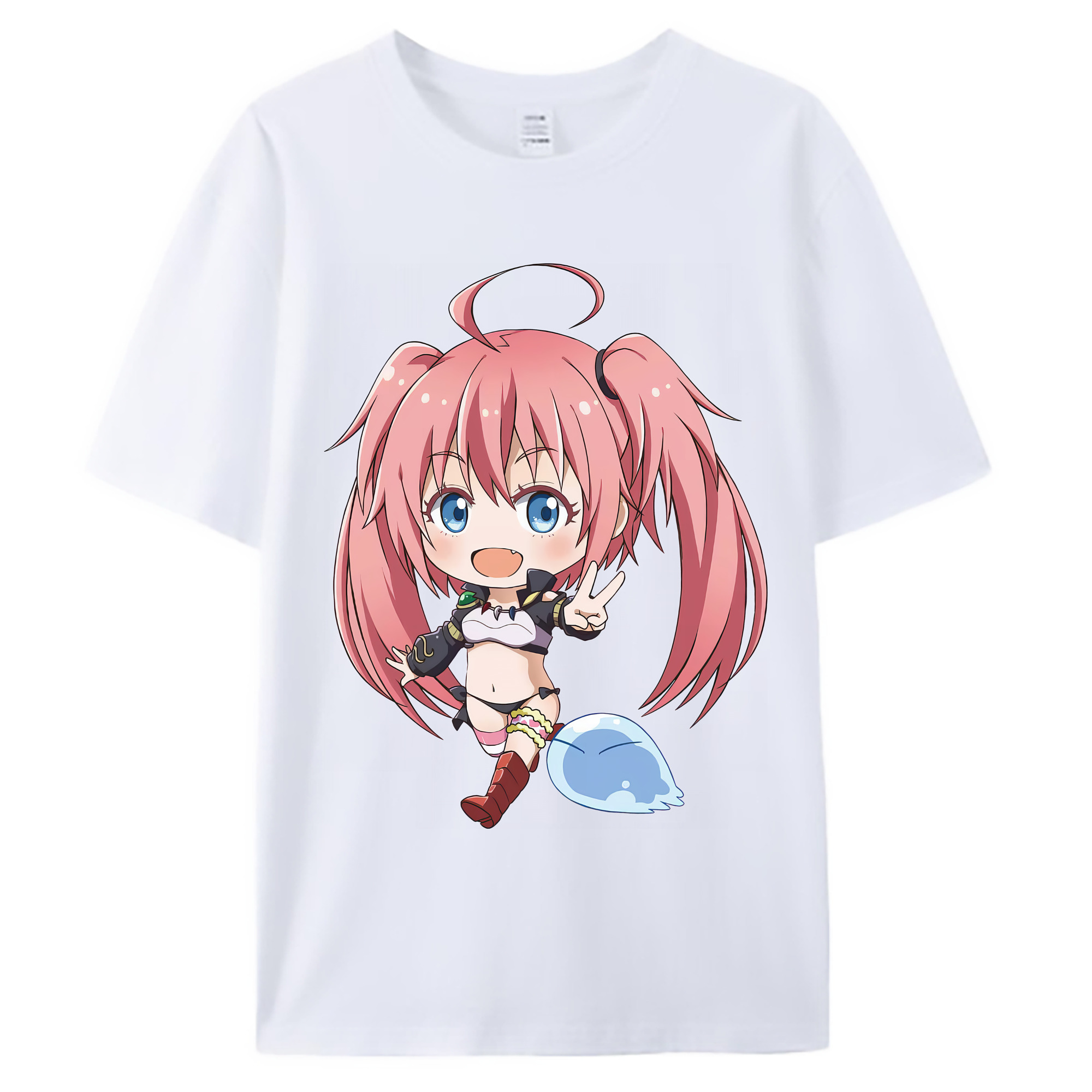 （画像用） 転スラ Regarding Reincarnated to Slime 綿100％ メンズ半袖Tシャツ｜肌触りやわらか＆通気性