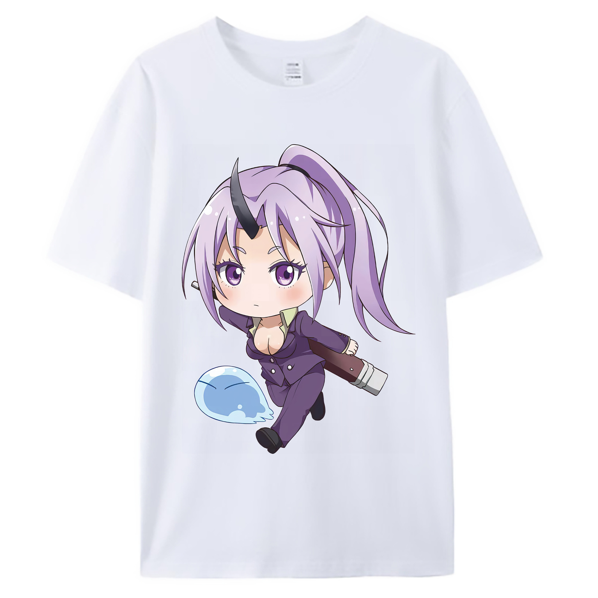 （画像用） 転スラ Regarding Reincarnated to Slime 綿100％ メンズ半袖Tシャツ｜肌触りやわらか＆通気性