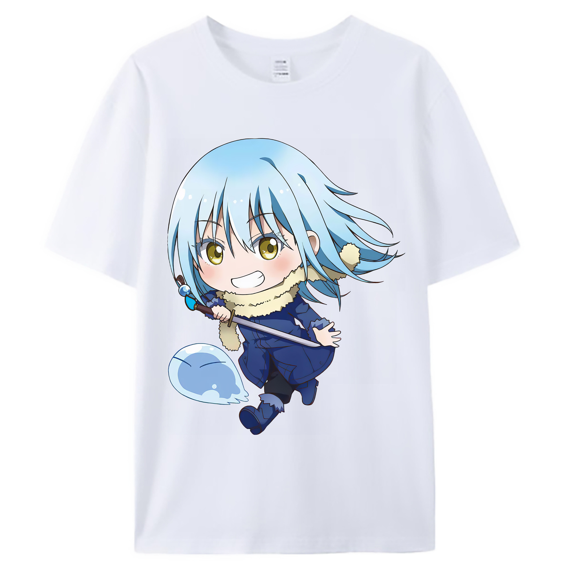 （画像用） 転スラ Regarding Reincarnated to Slime 綿100％ メンズ半袖Tシャツ｜肌触りやわらか＆通気性