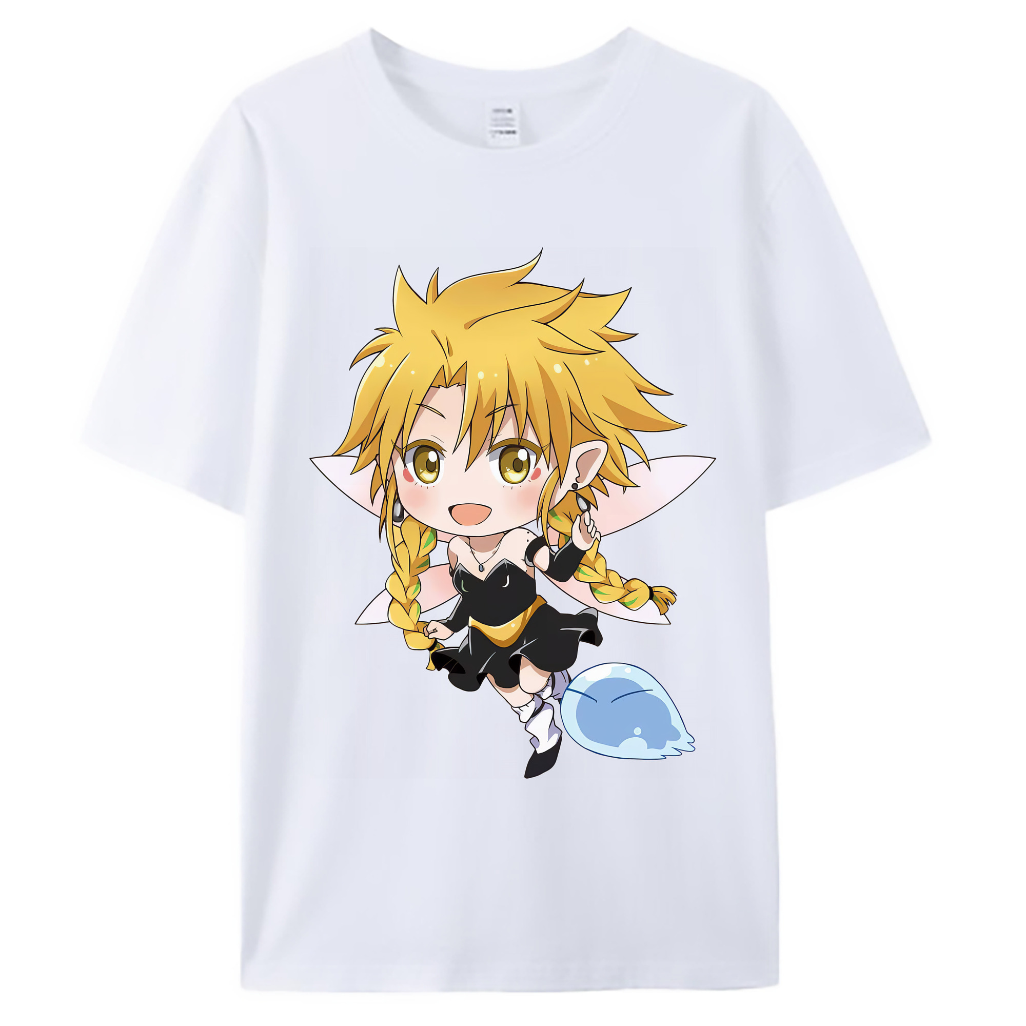 （画像用） 転スラ Regarding Reincarnated to Slime 綿100％ メンズ半袖Tシャツ｜肌触りやわらか＆通気性