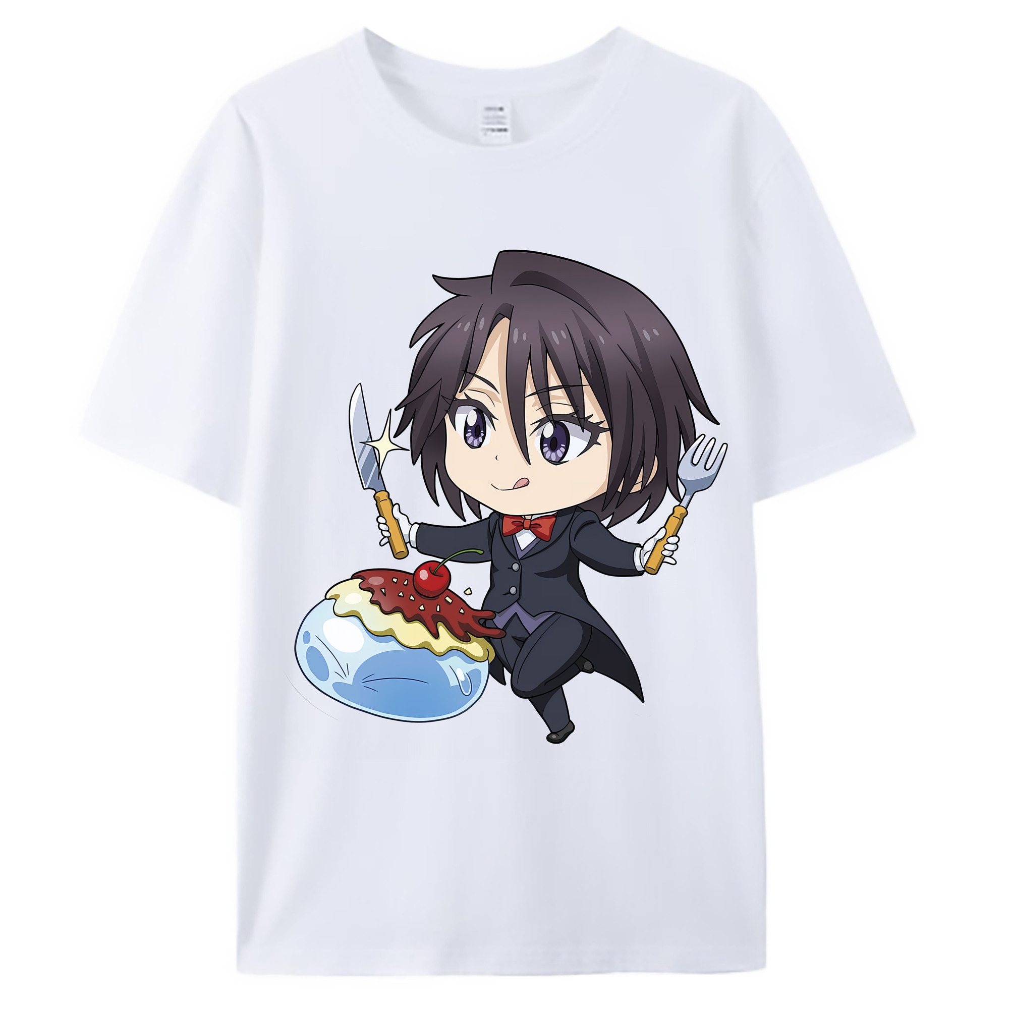 （画像用） 転スラ Regarding Reincarnated to Slime 綿100％ メンズ半袖Tシャツ｜肌触りやわらか＆通気性